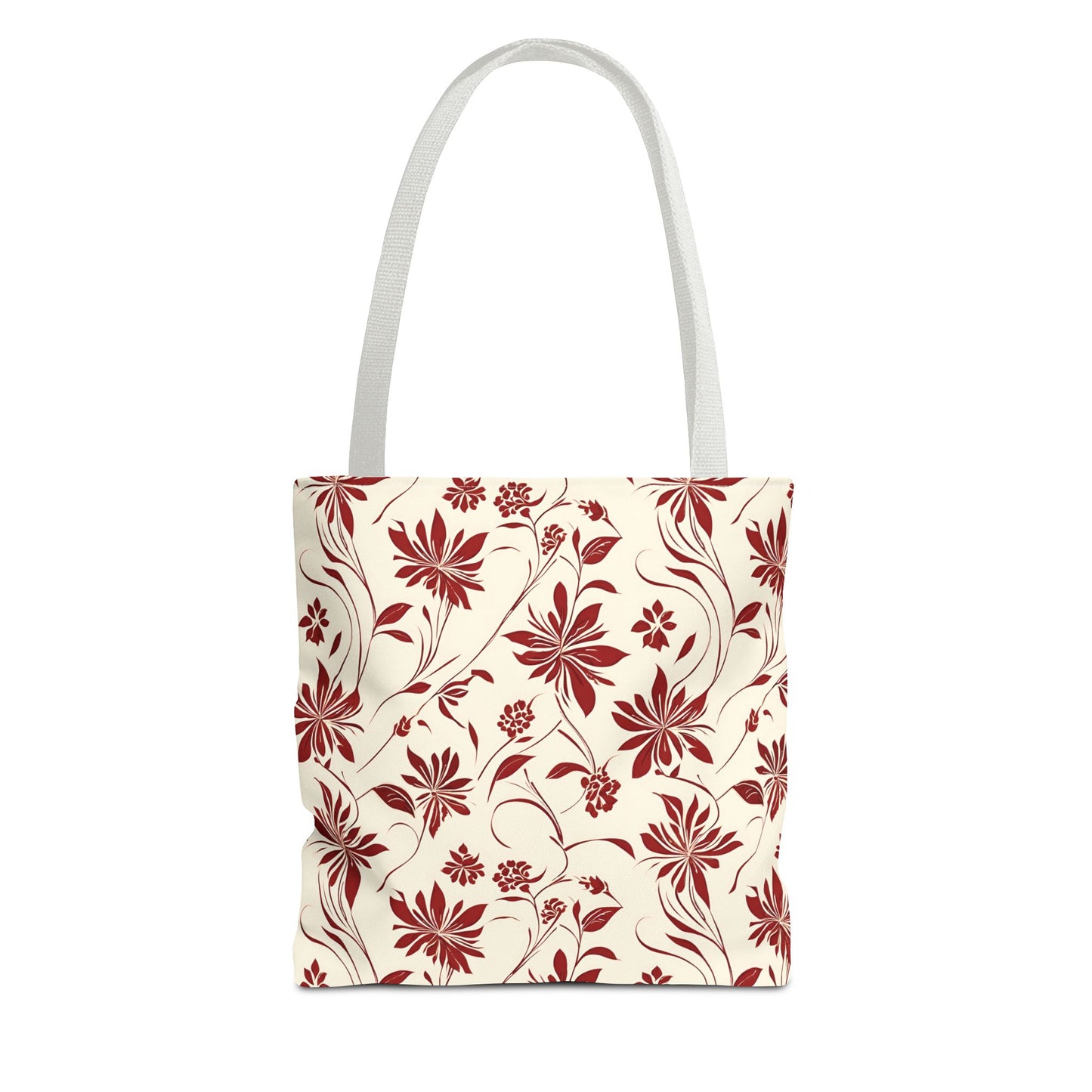 Simple Red Flower Pattern Tote Bag (AOP)