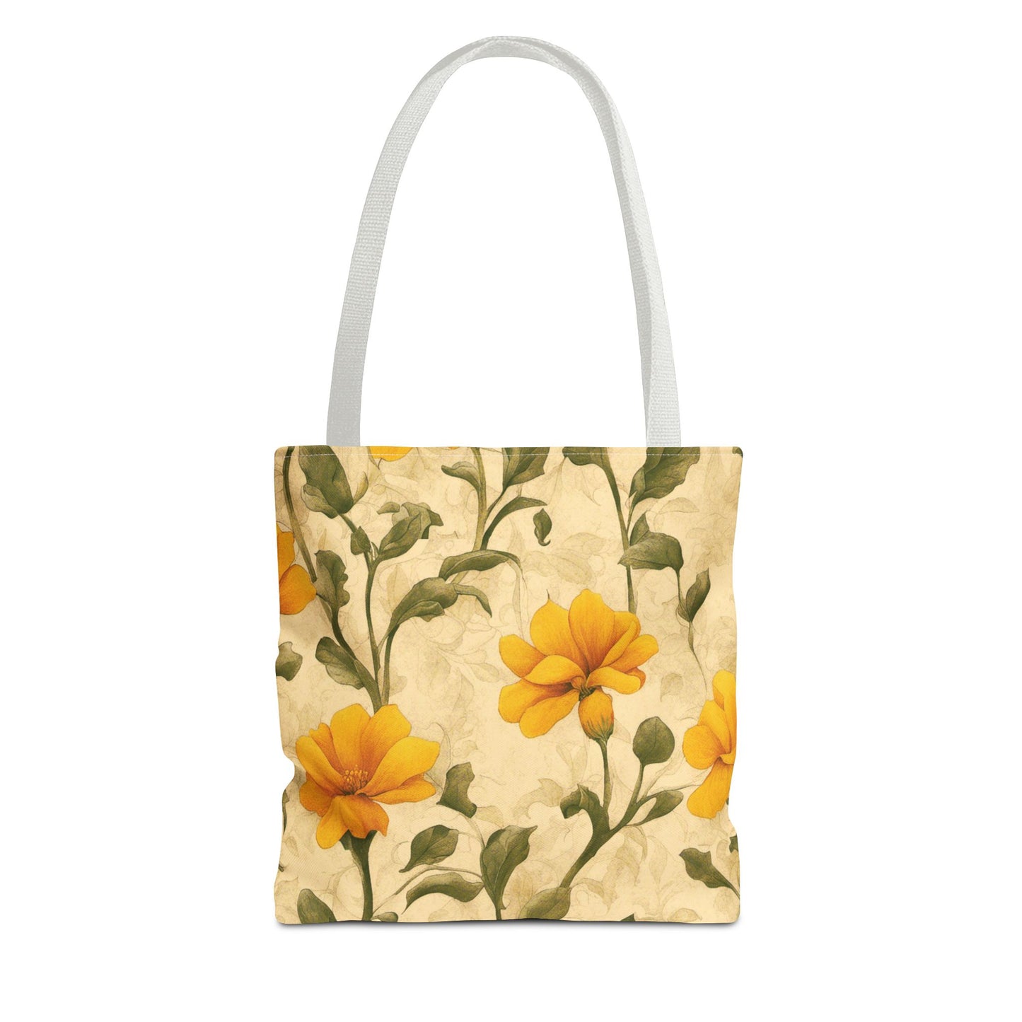 Gold Flowers Tote Bag (AOP)