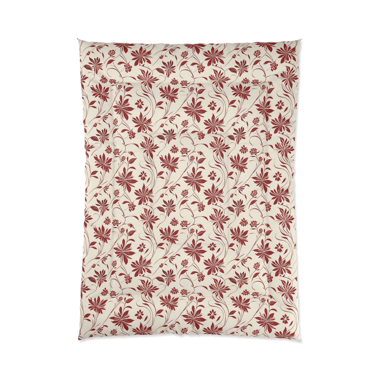 Simple Red Flower Pattern Comforter