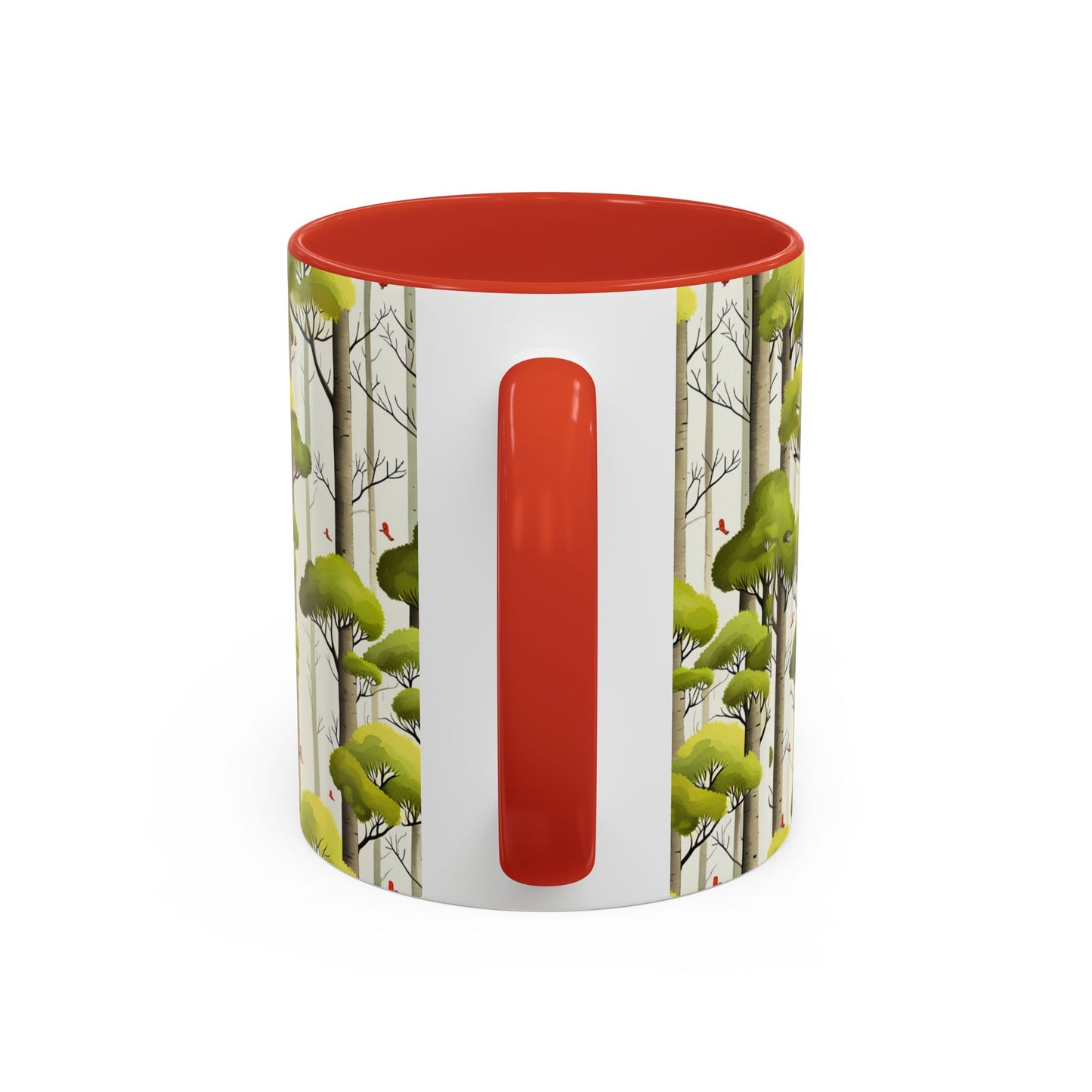 Red Birds Between the Trees Coffee Mug, 11oz