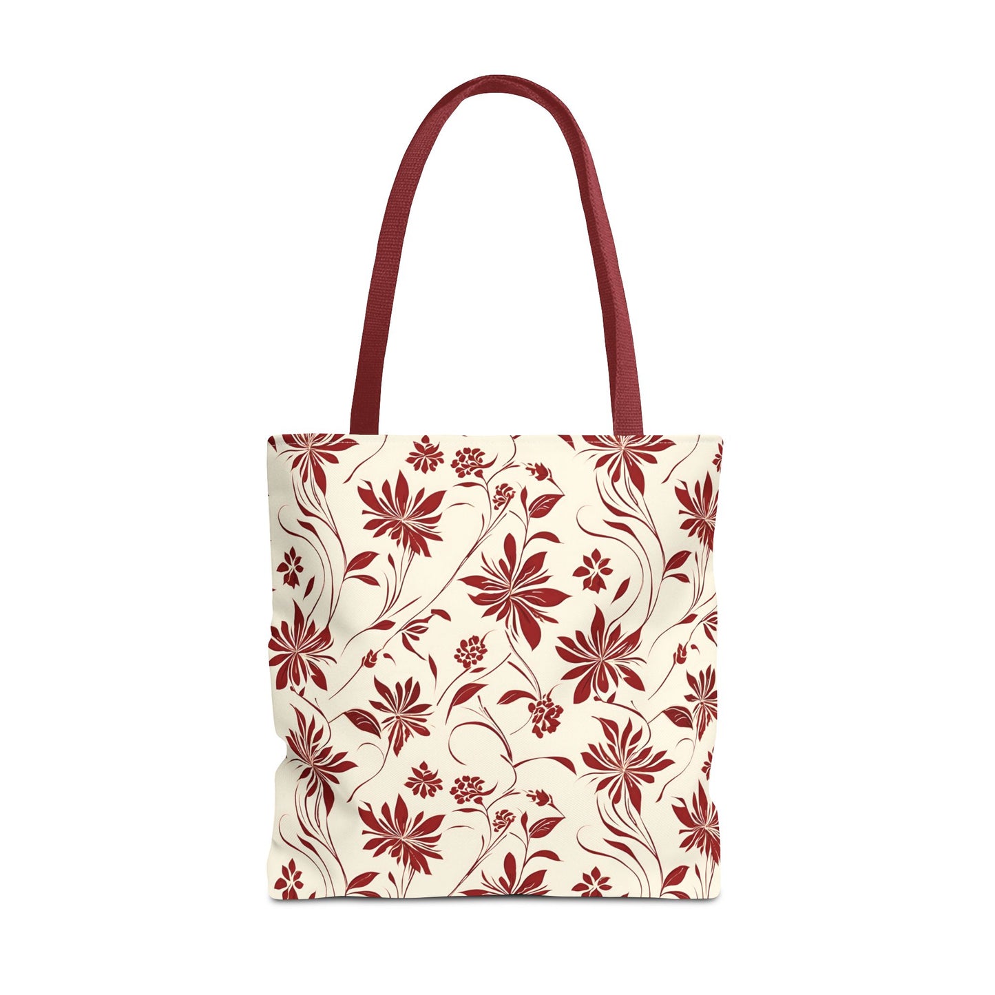 Simple Red Flower Pattern Tote Bag (AOP)