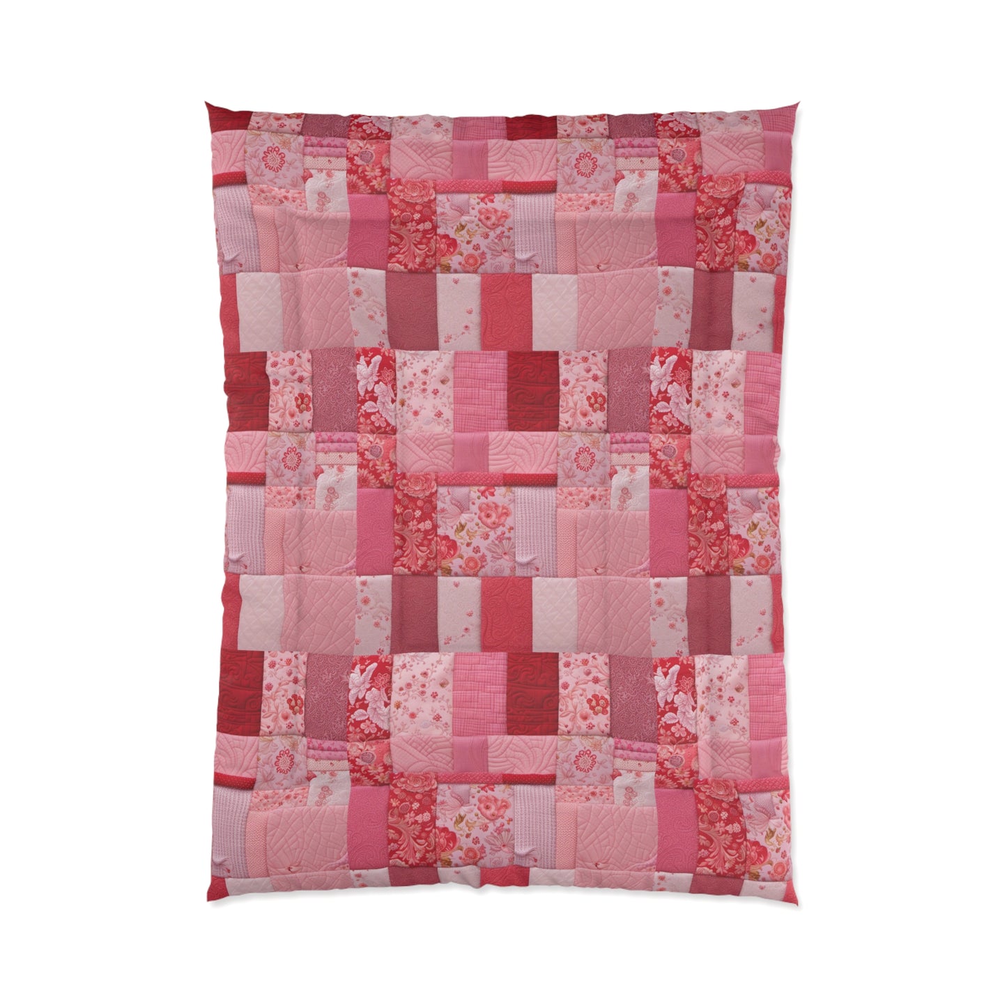 Patchwork in Pinks & Reds Comforter