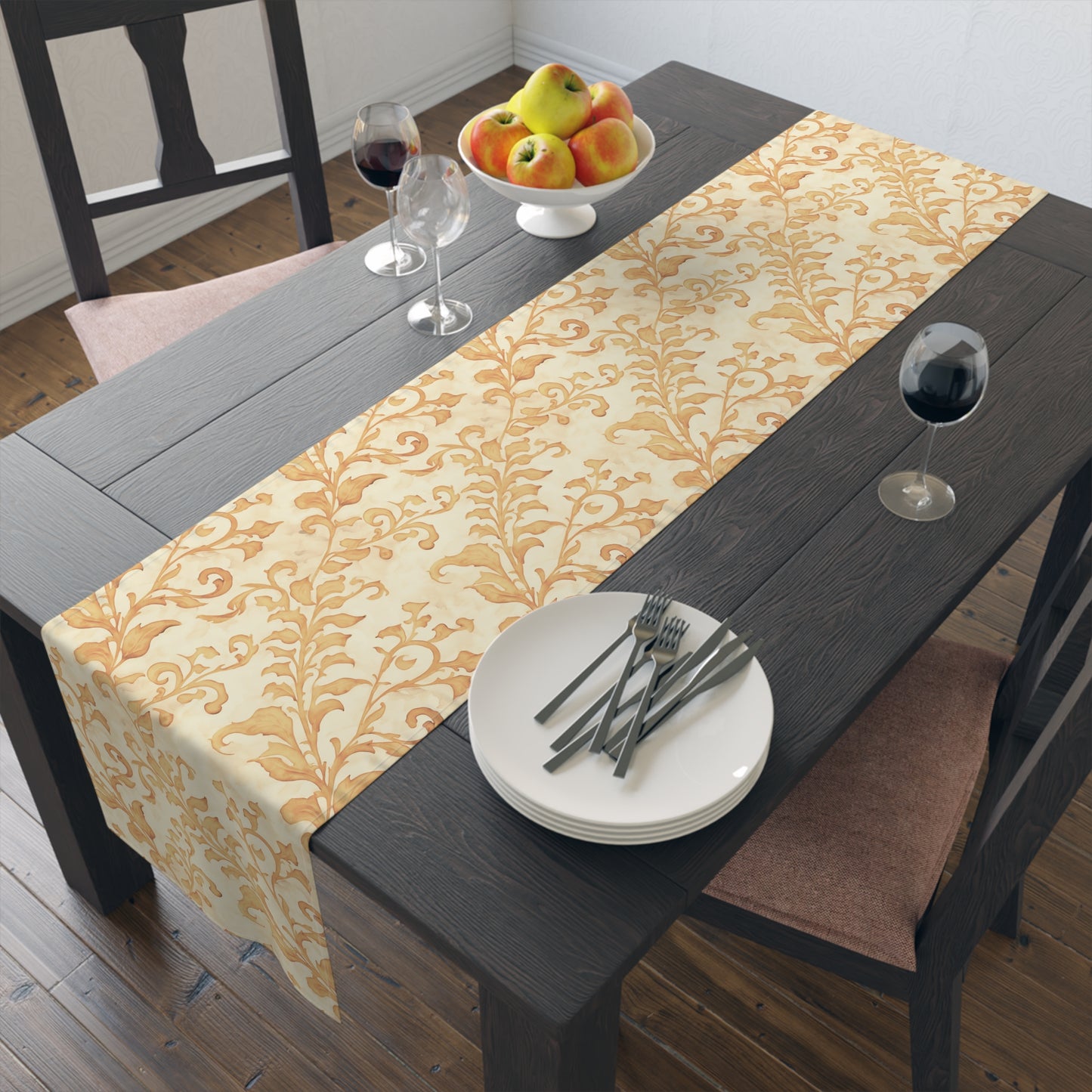 Climbing Yellow Leaves, Table Runner (Cotton, Poly)