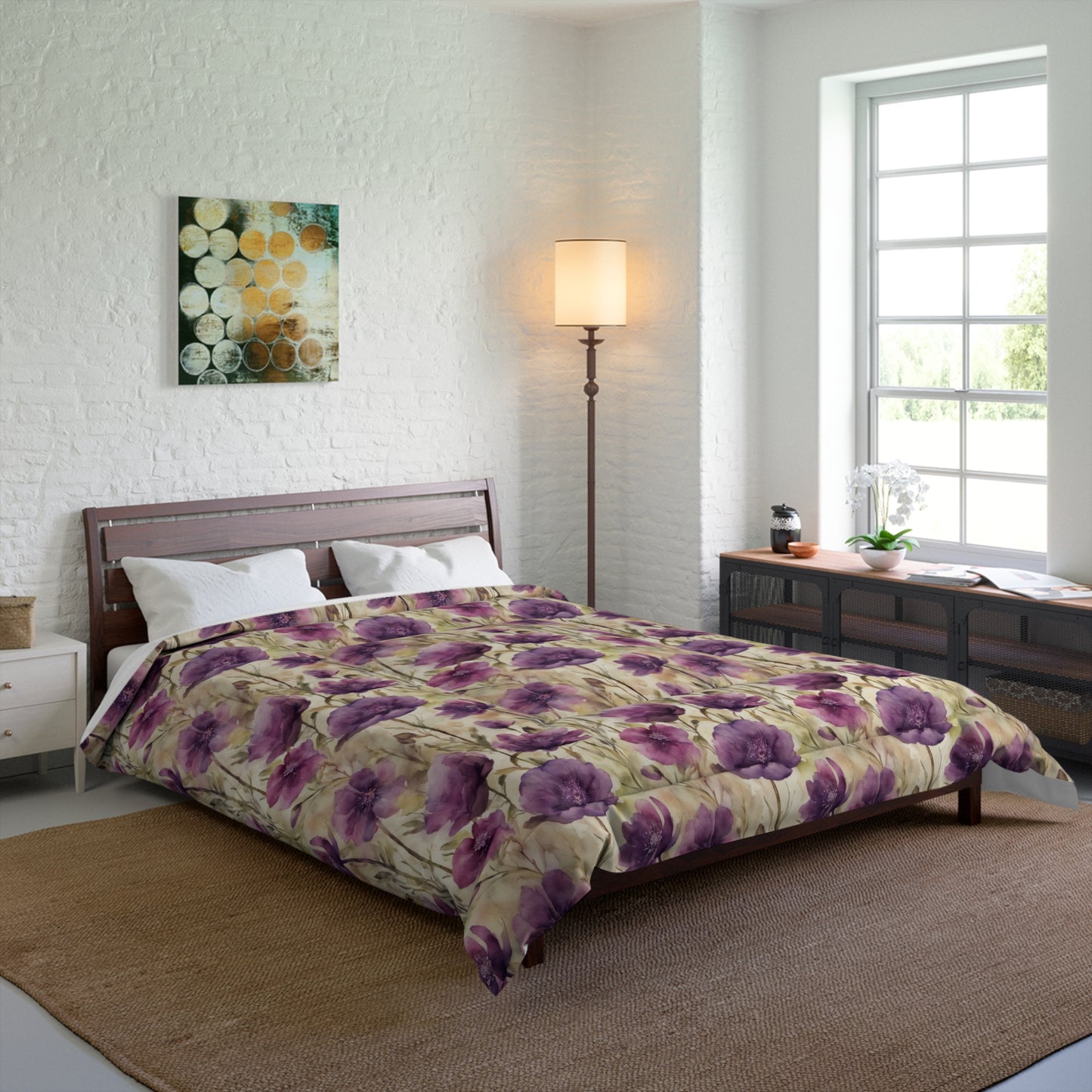 Plum Wildflowers Comforter