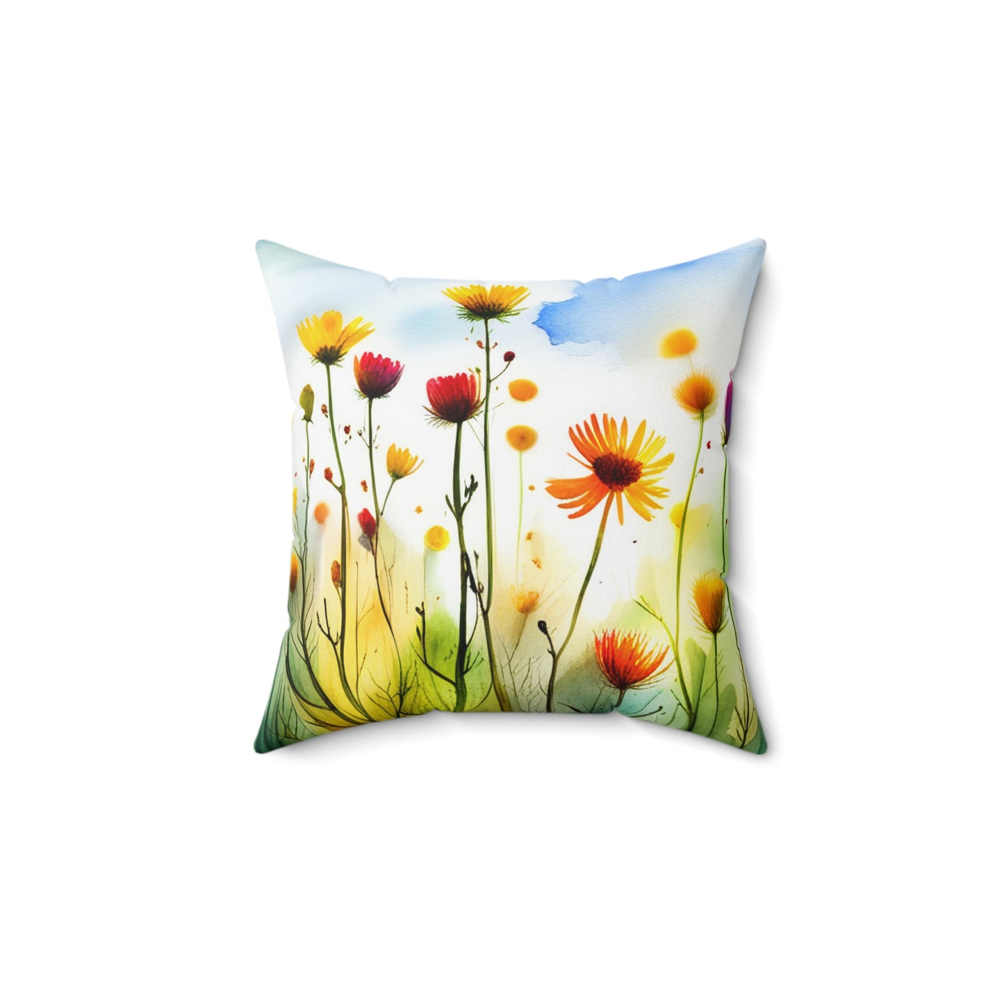 Field Flowers 6: Spun Polyester Square Pillow