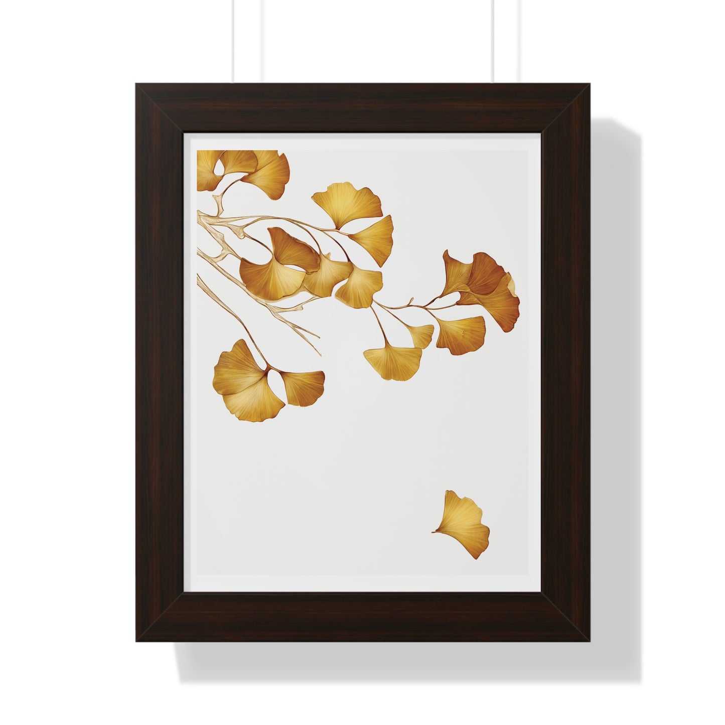 Golden Gingko Biloba, Framed Vertical Poster