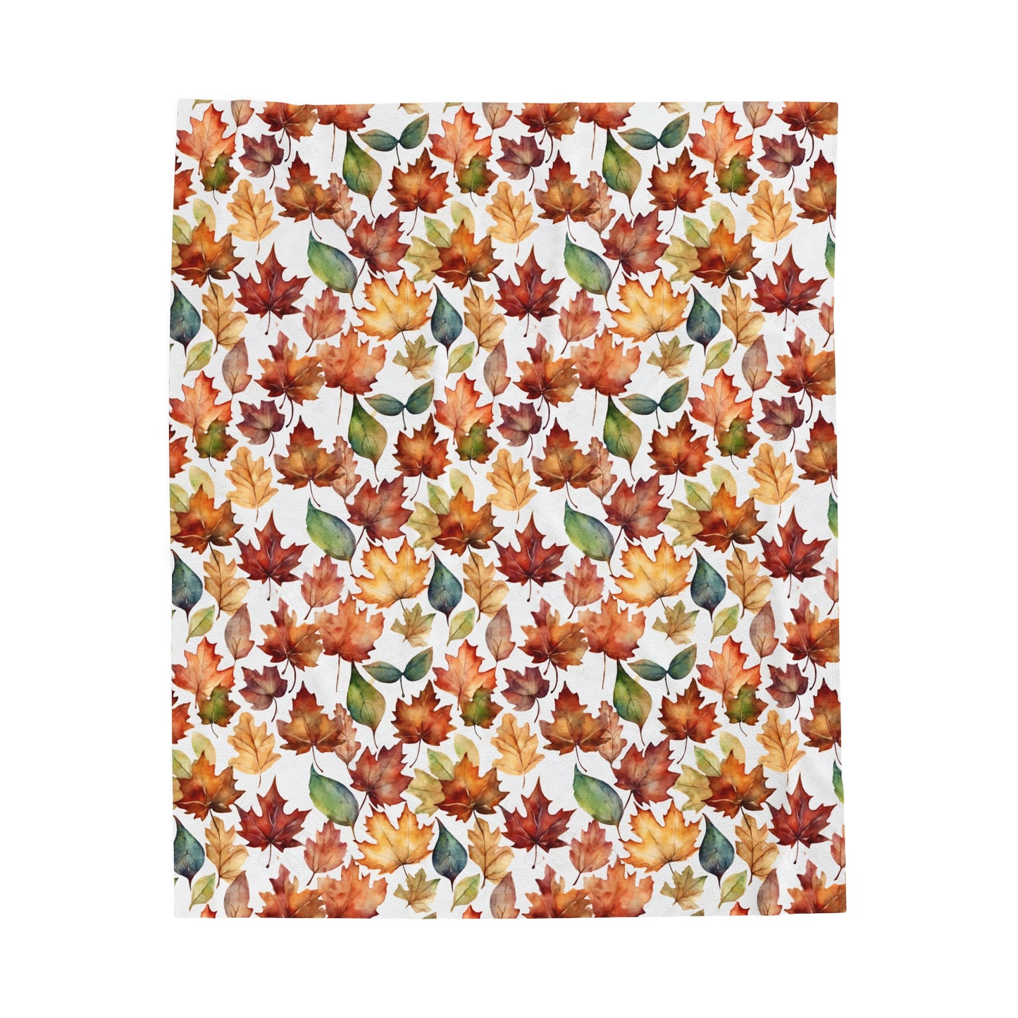 Autumn Leaves Velveteen Plush Blanket