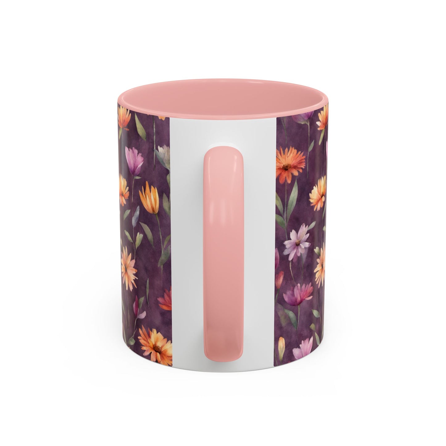 Wild Flowers on Plum Coffee Mug, 11oz