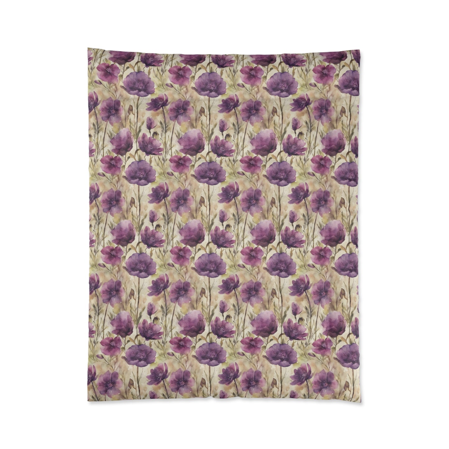 Plum Wildflowers Comforter