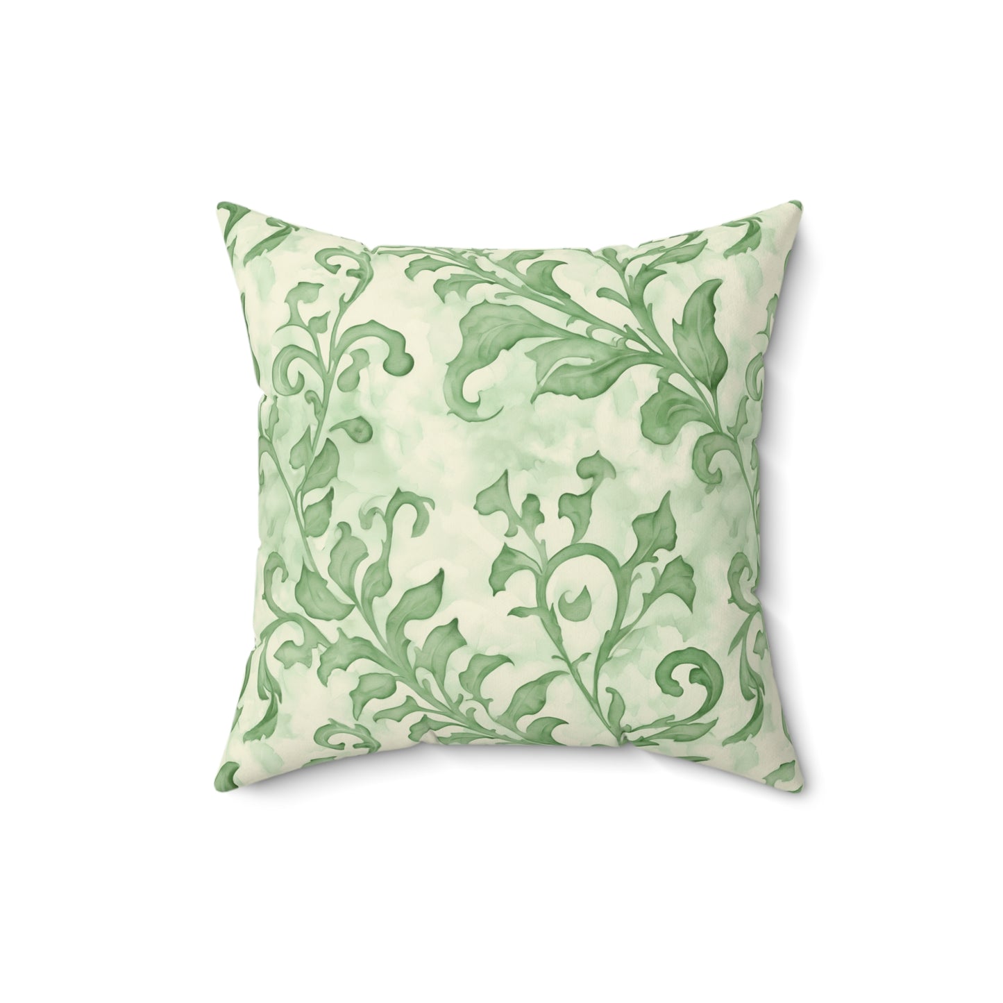 Climbing Green Leaves, Polyester Square Pillow