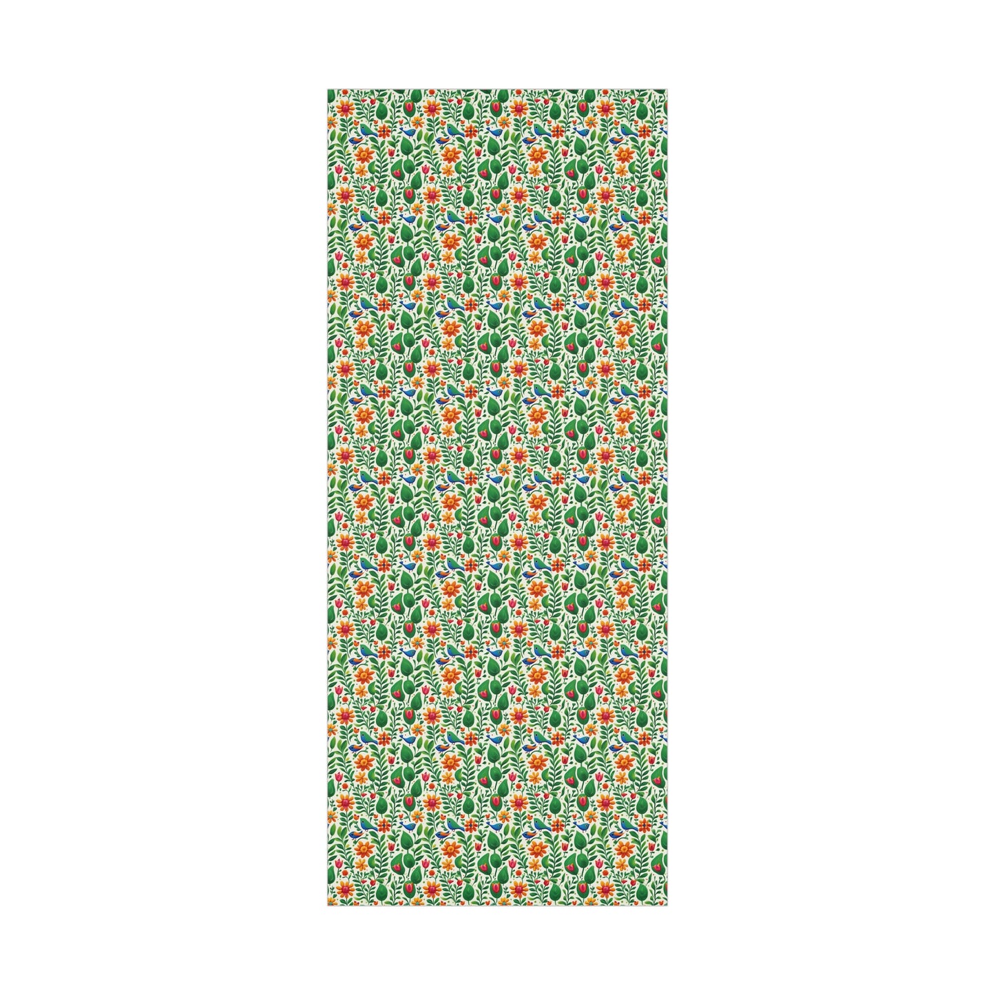 Bright Garden Birds, Leaves and Flowers Gift Wrap Papers