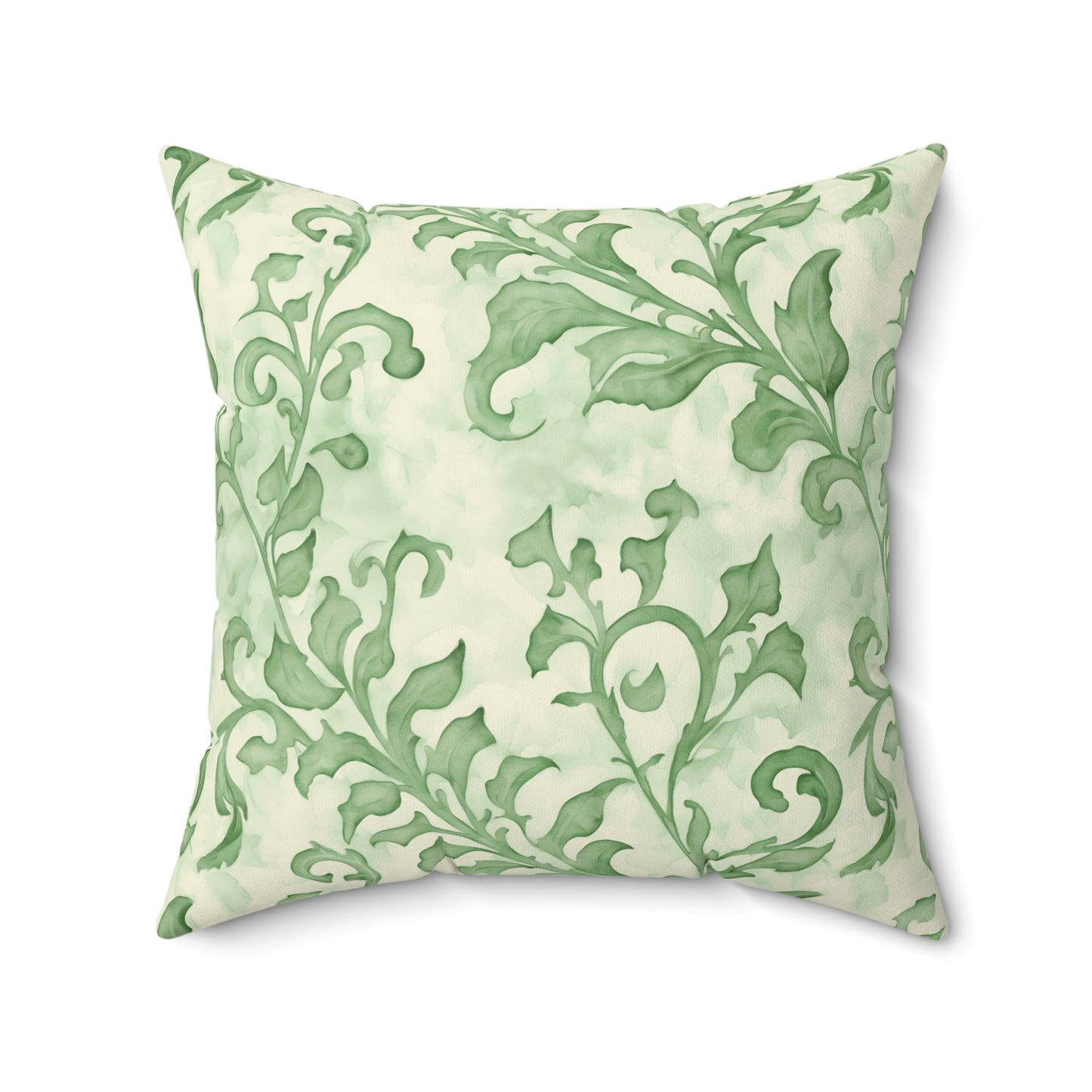 Climbing Green Leaves, Polyester Square Pillow