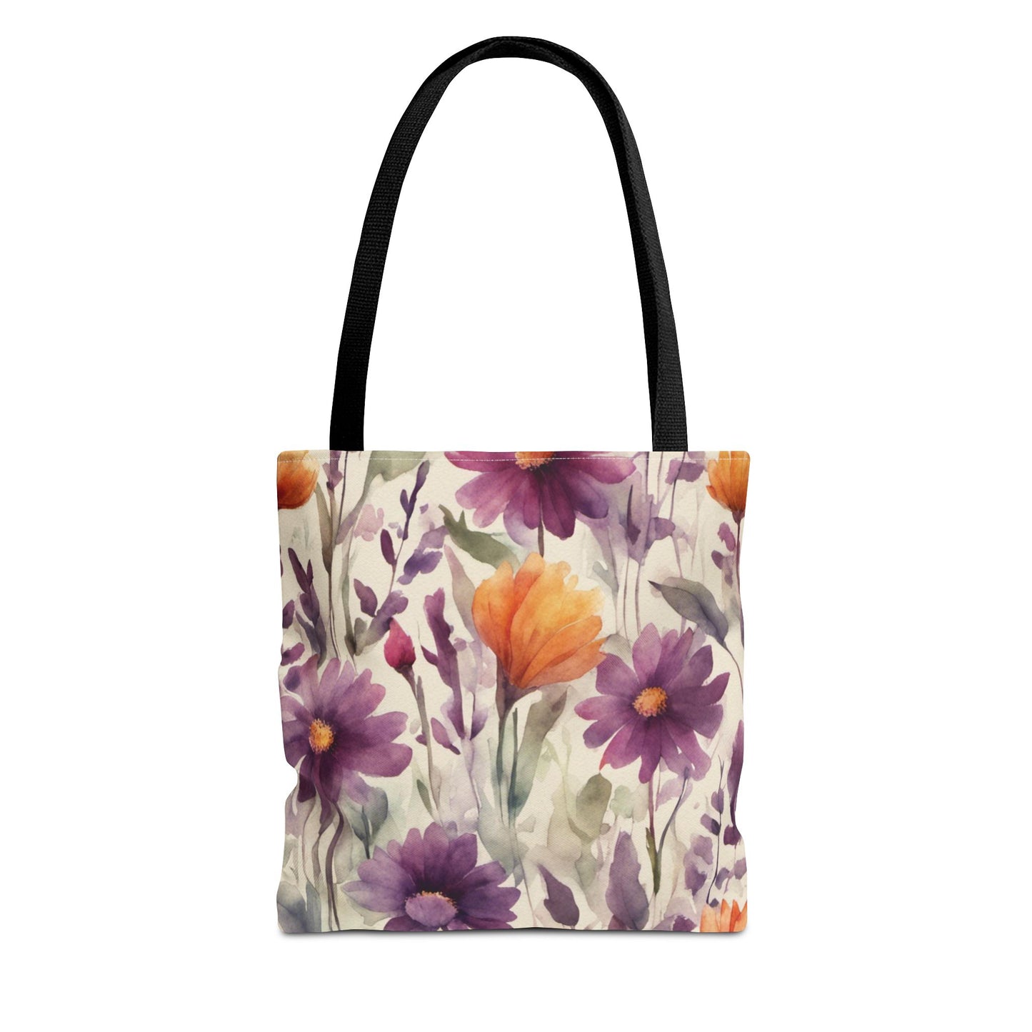 Plum and Apricot Wildflowers Tote Bag (AOP)