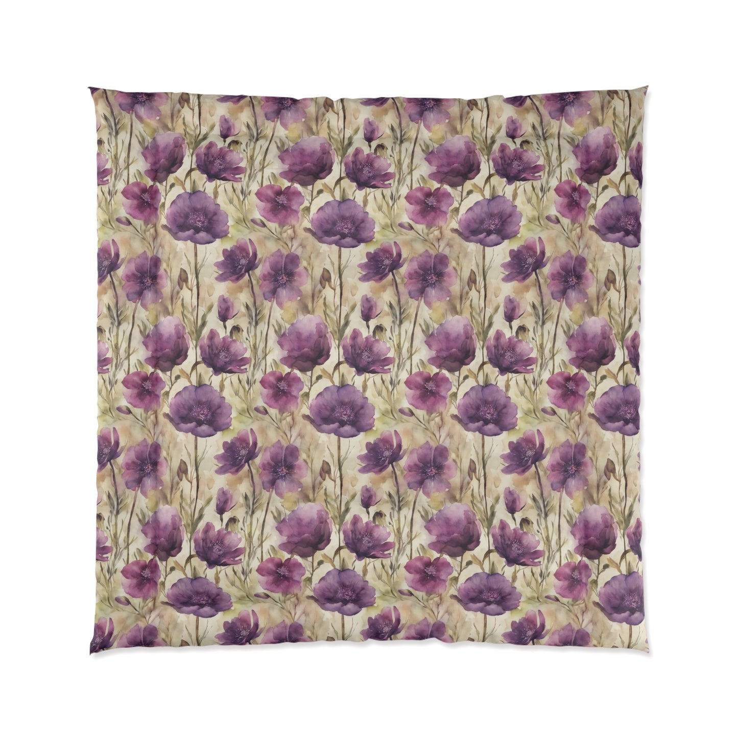 Plum Wildflowers Comforter