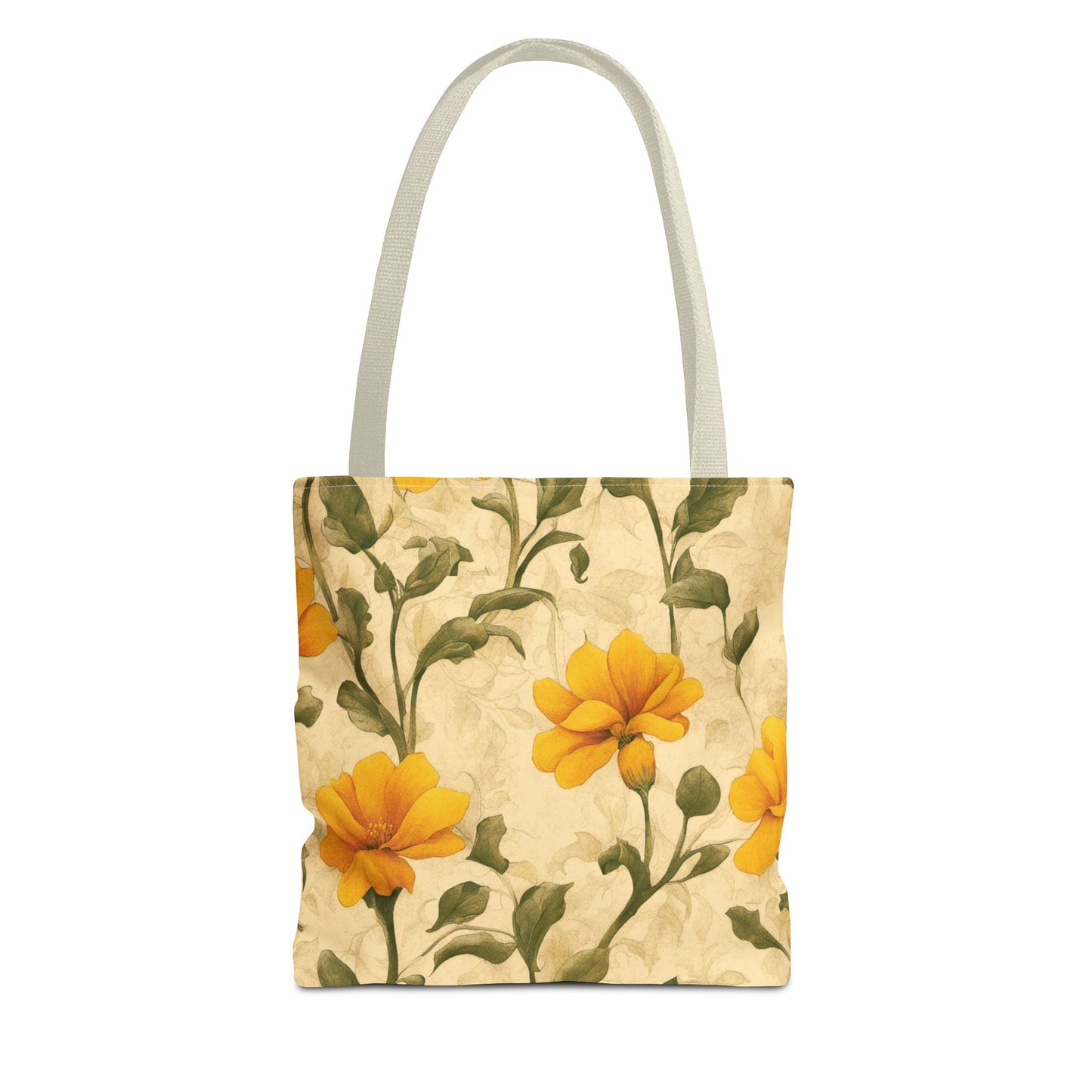 Gold Flowers Tote Bag (AOP)