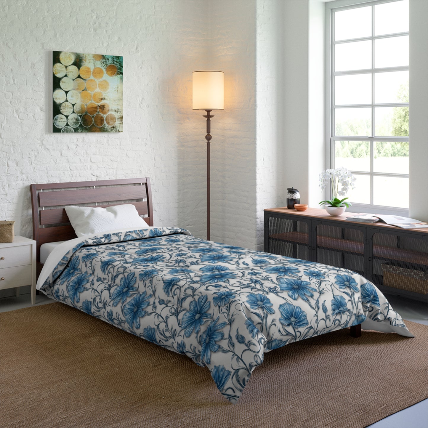 Blue Daisies Comforter