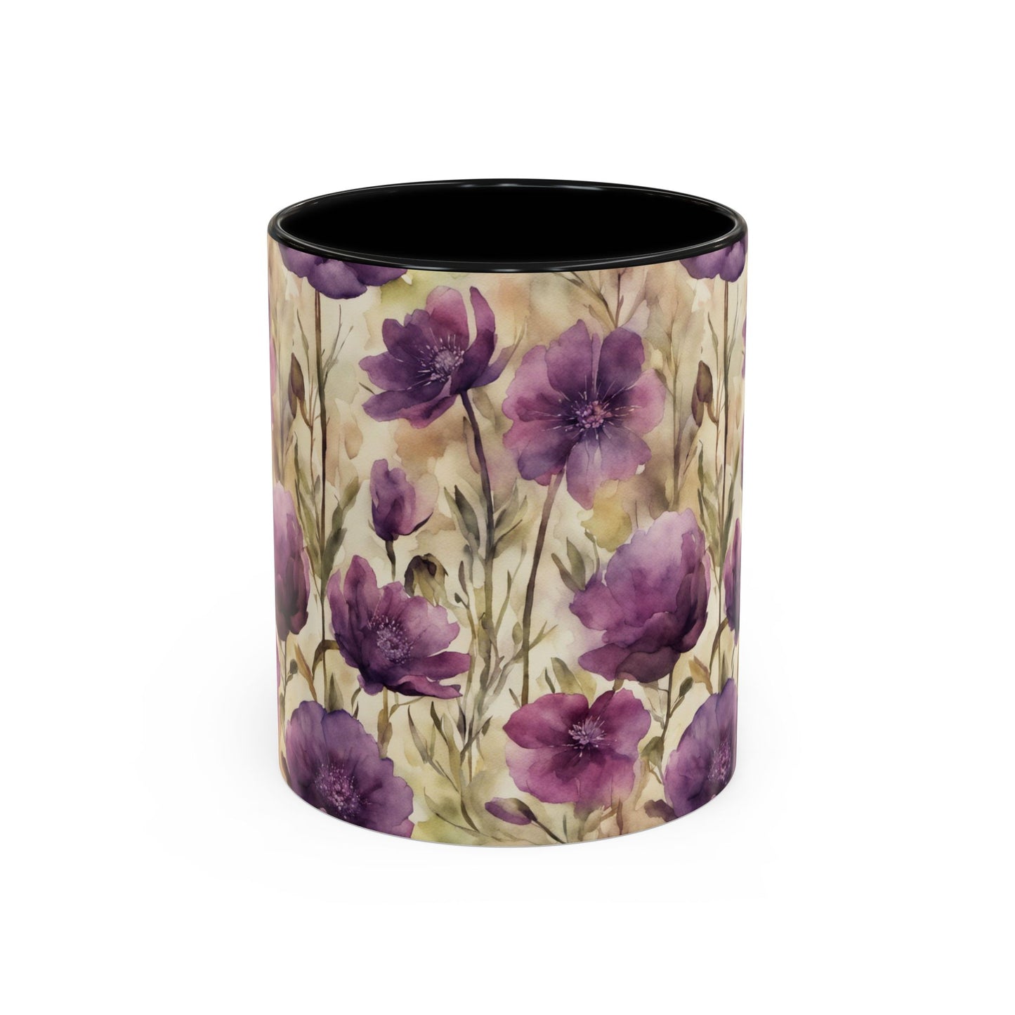 Plum Wildflowers Coffee Mug, 11oz