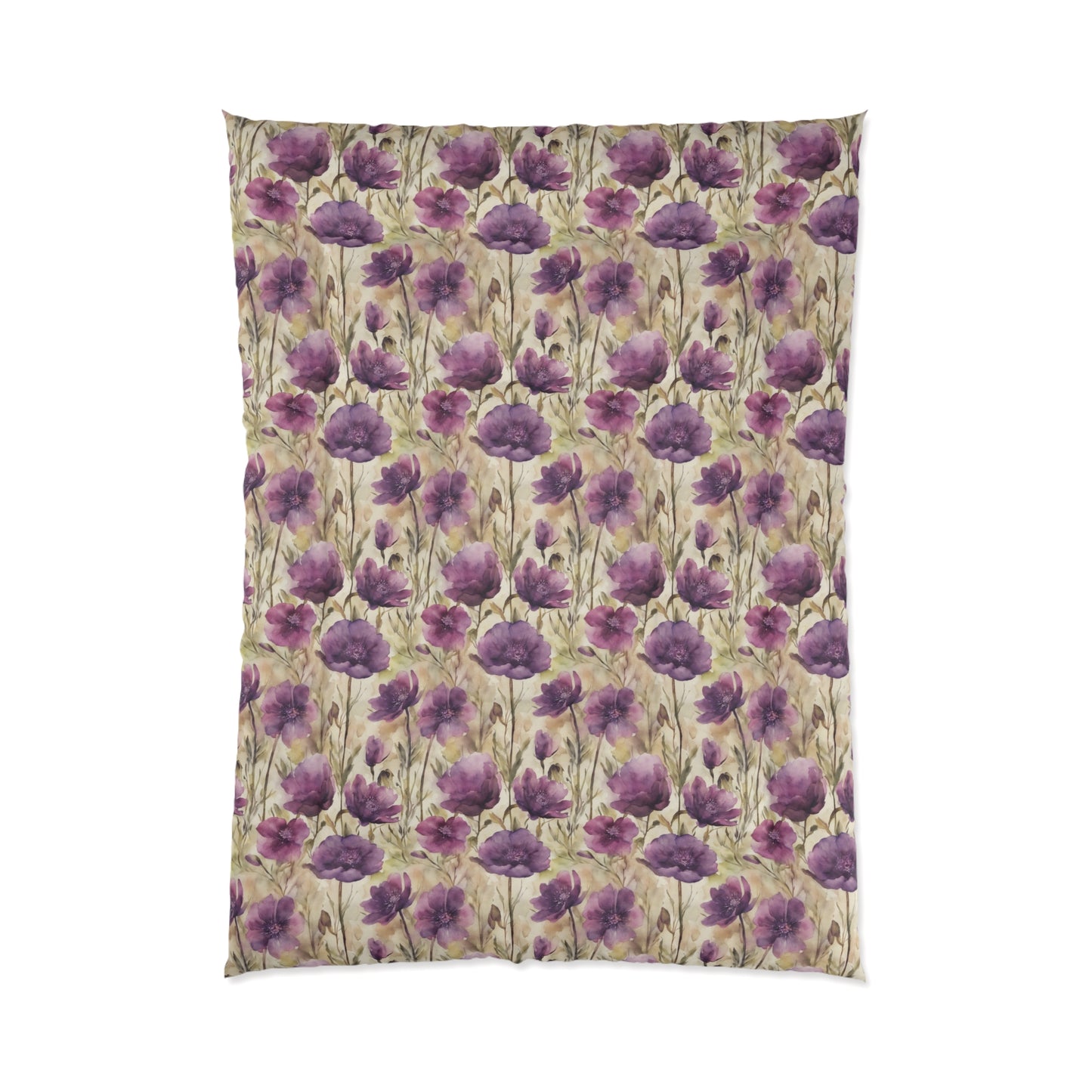 Plum Wildflowers Comforter