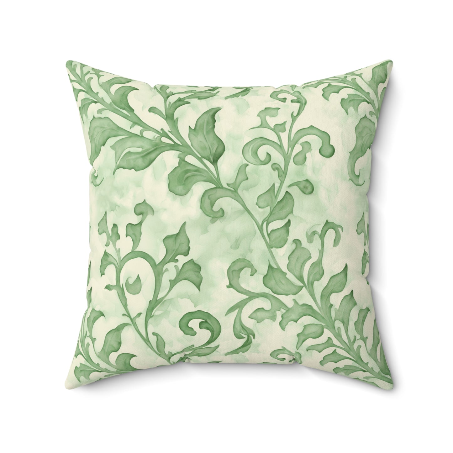 Climbing Green Leaves, Polyester Square Pillow