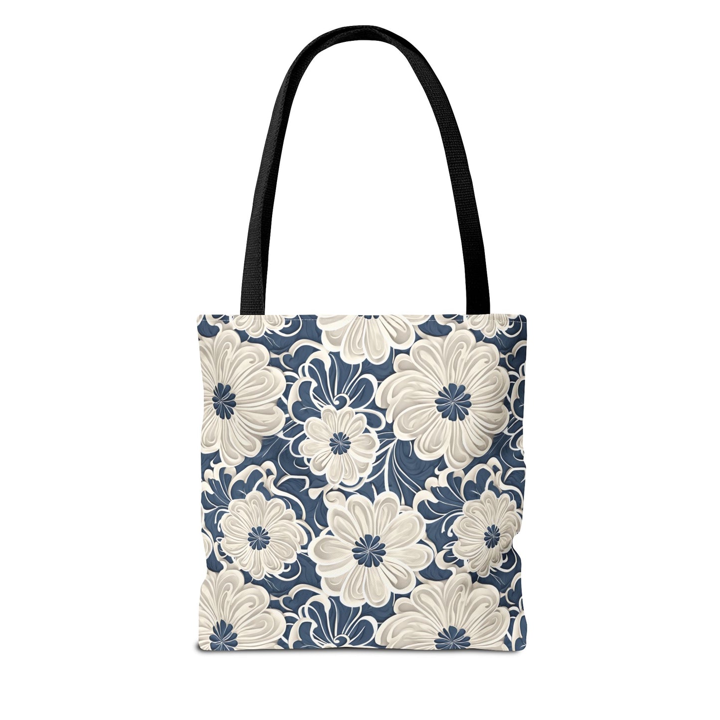 Sea Foam Flowers, Tote Bag (AOP)