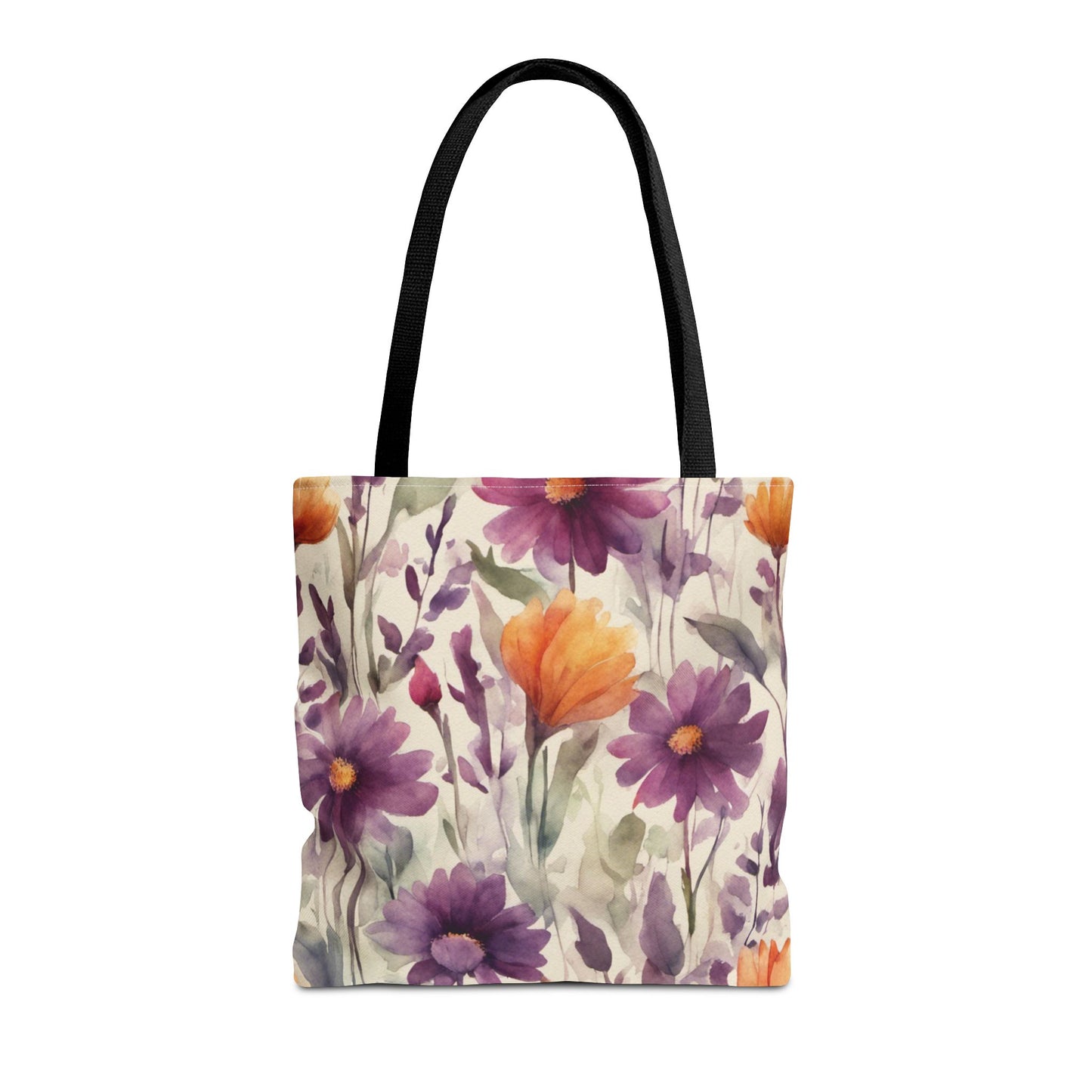 Plum and Apricot Wildflowers Tote Bag (AOP)