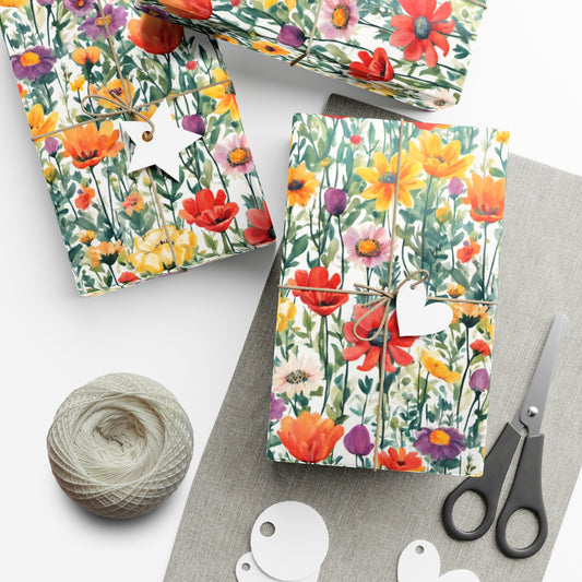 Colourful Wildflowers Gift Wrap Papers