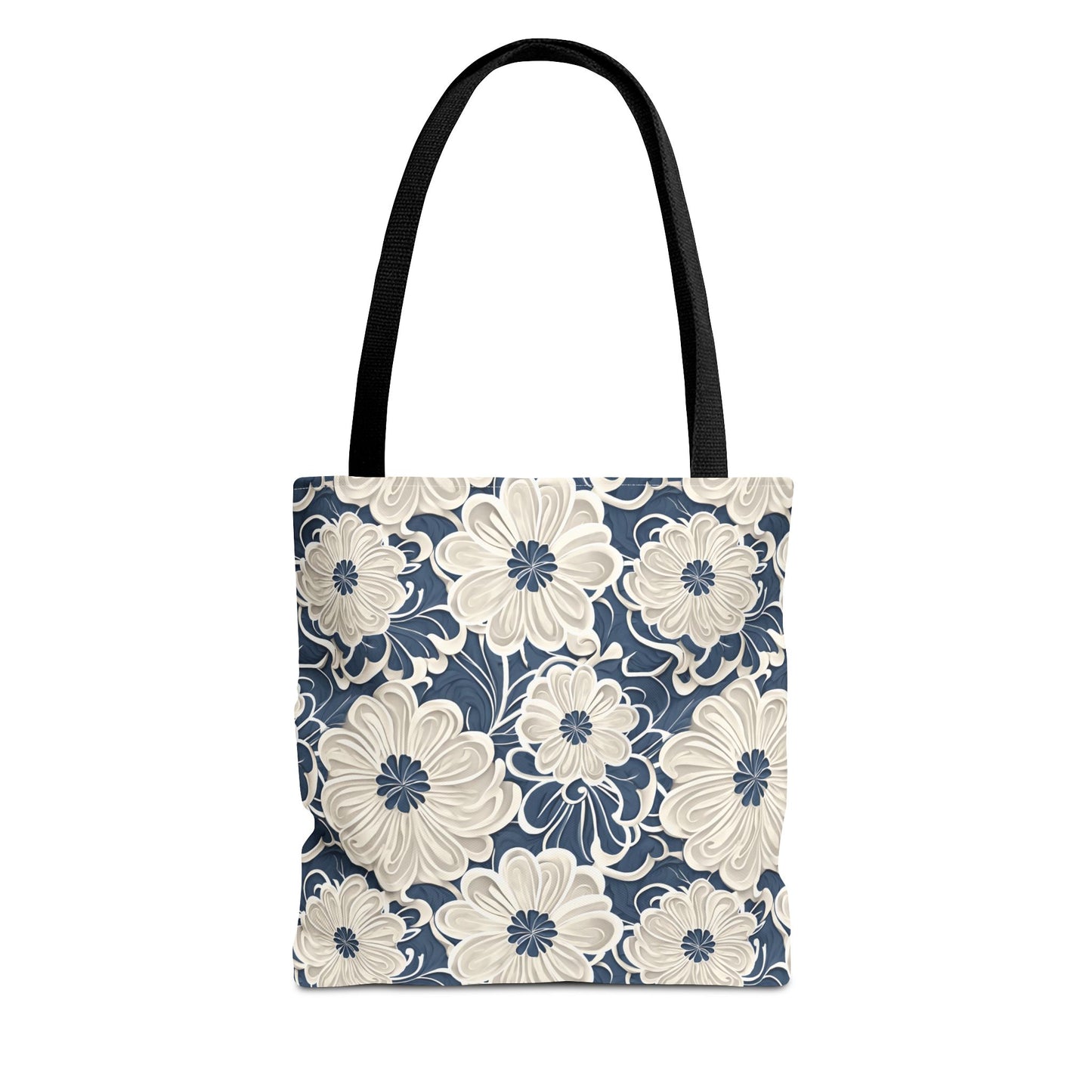 Sea Foam Flowers, Tote Bag (AOP)