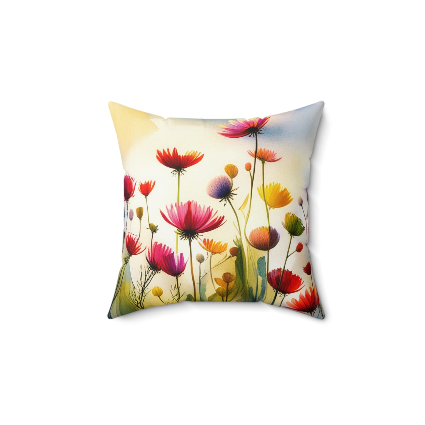 Field Flowers 2: Spun Polyester Square Pillow