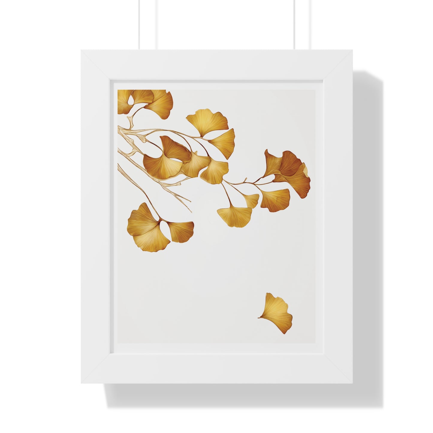 Golden Gingko Biloba, Framed Vertical Poster