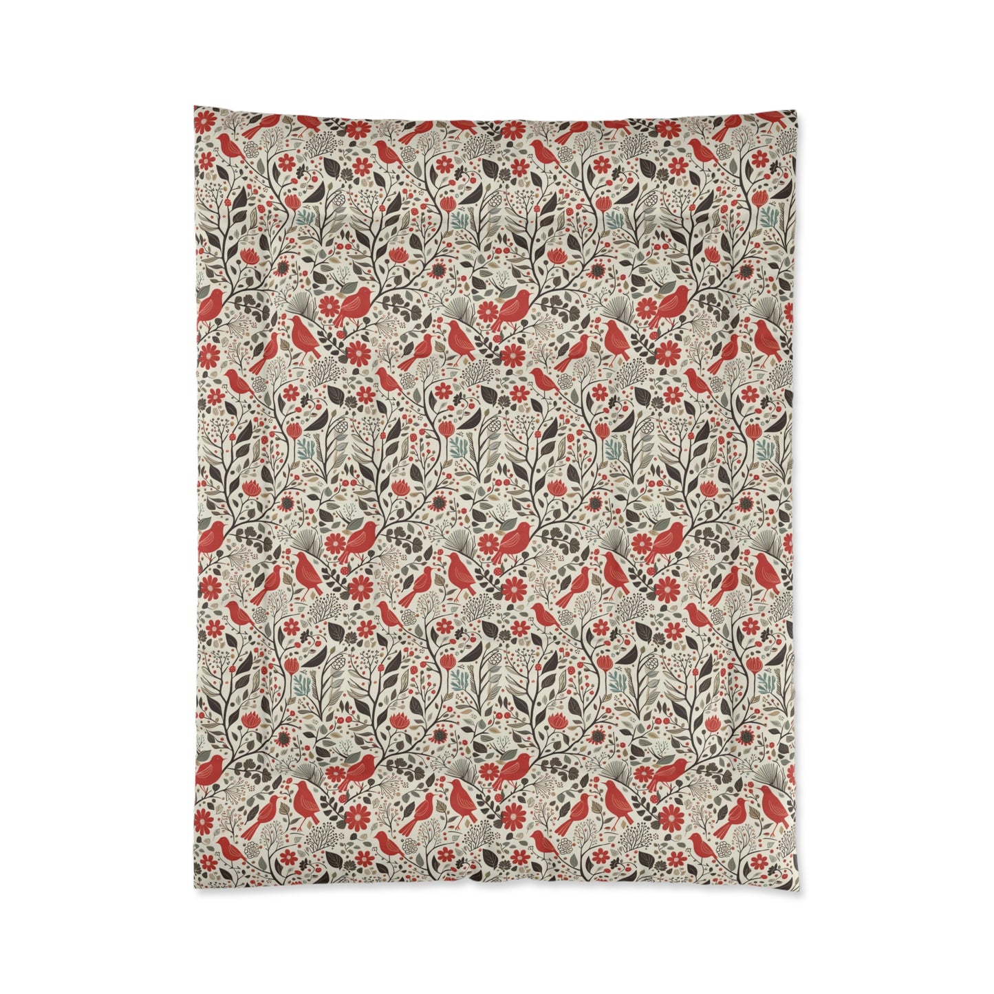 Little Red Birds Comforter