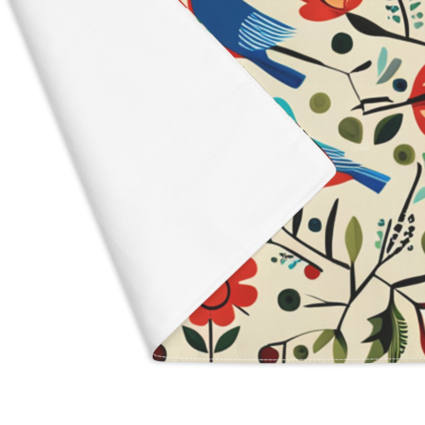 Folk Birds in the Branches Placemat, 1pc