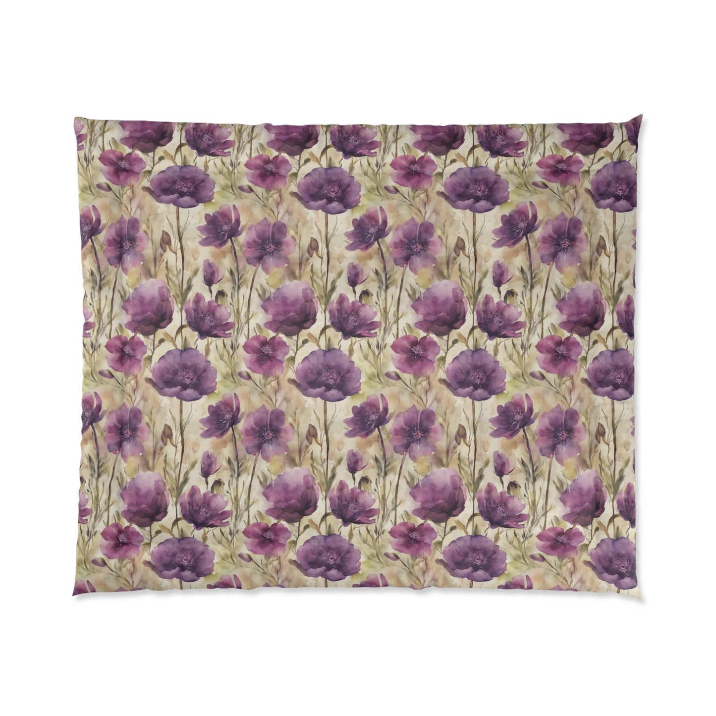 Plum Wildflowers Comforter