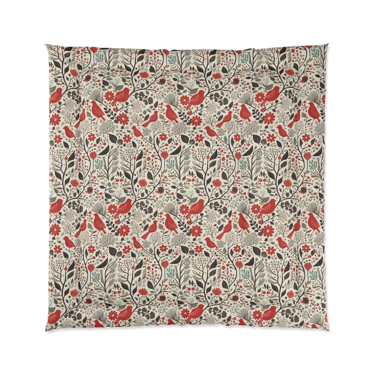 Little Red Birds Comforter