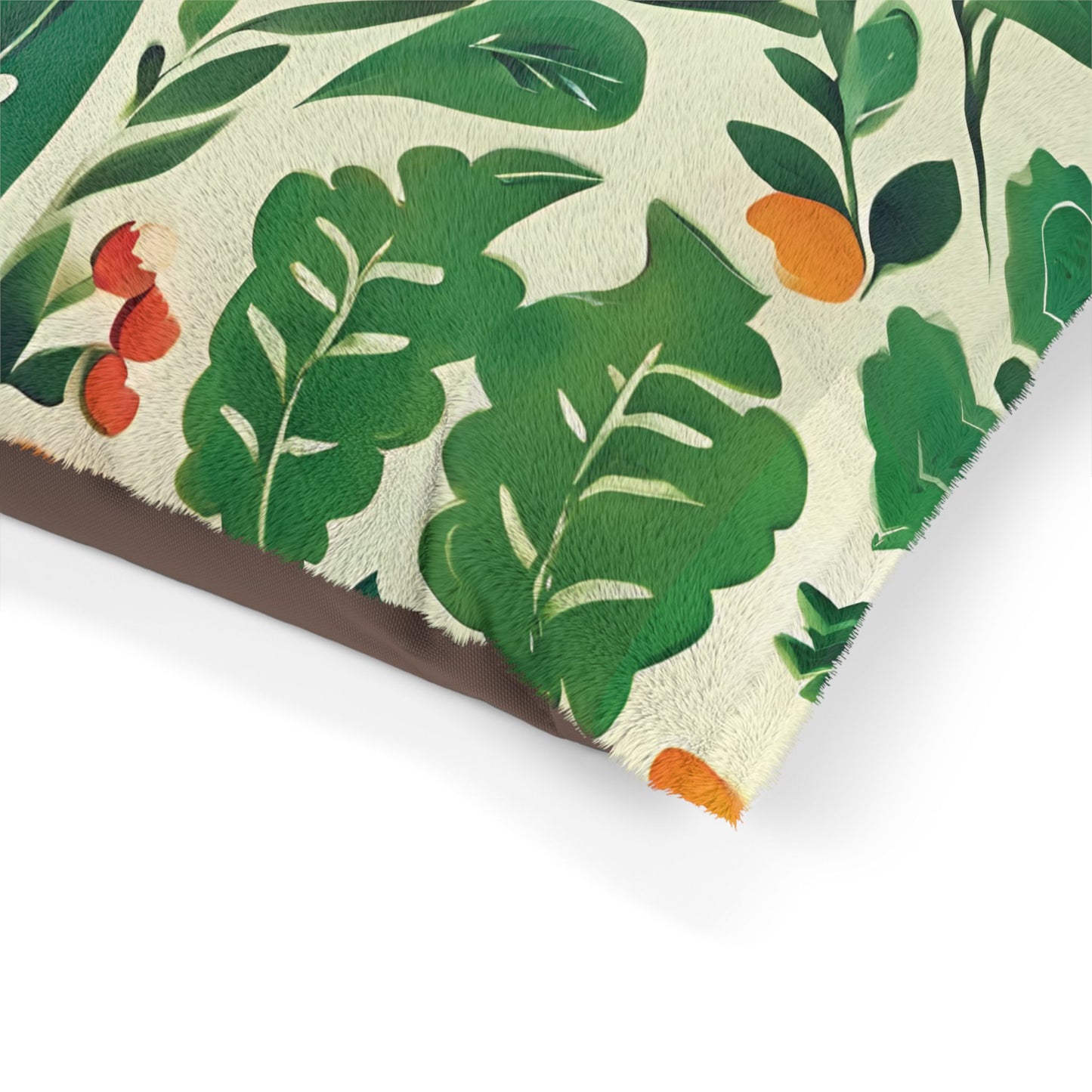 Bright Birds, Bright Green Leaves, Bright Flowers, Folk Art Puppy Mattress, Pet Bed.