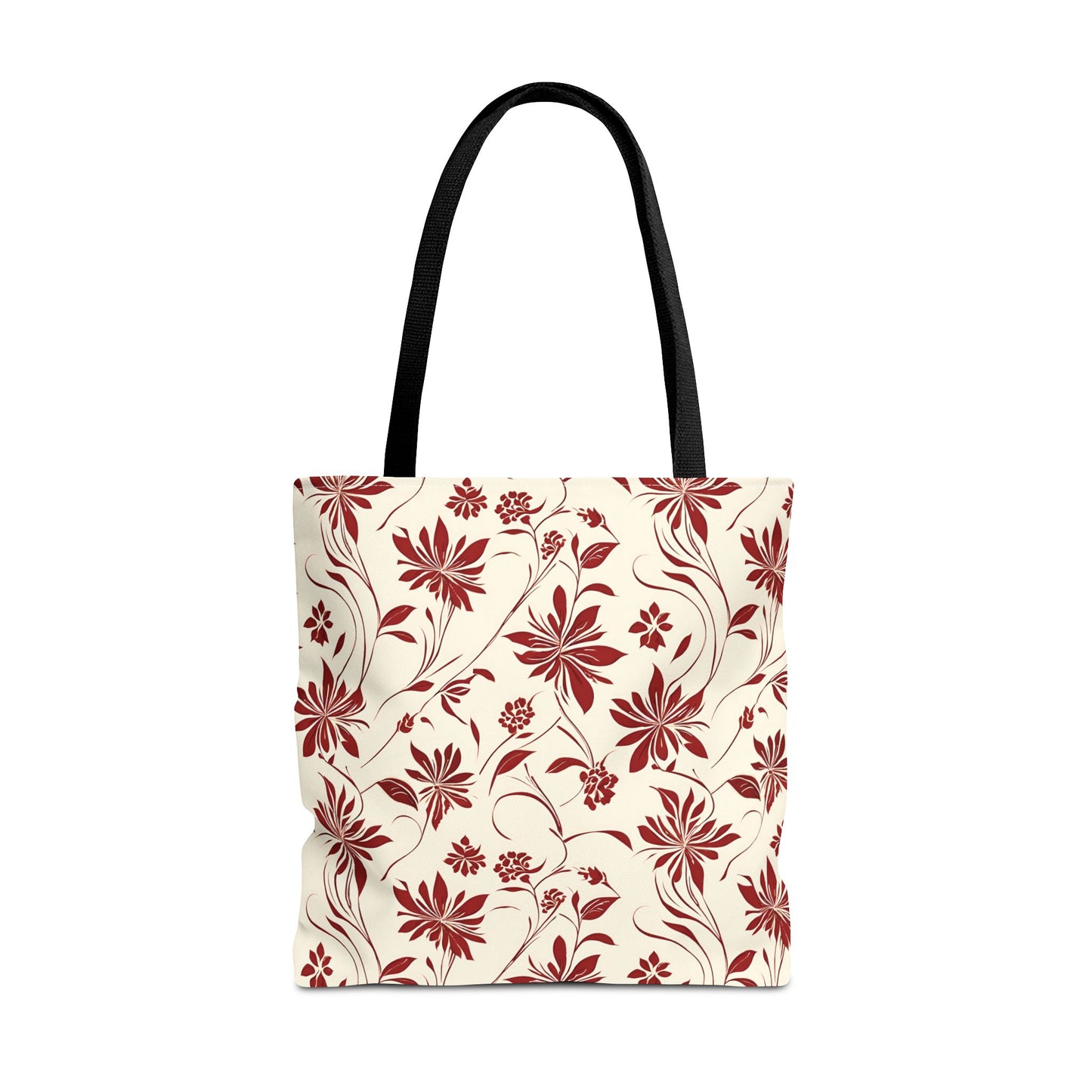 Simple Red Flower Pattern Tote Bag (AOP)