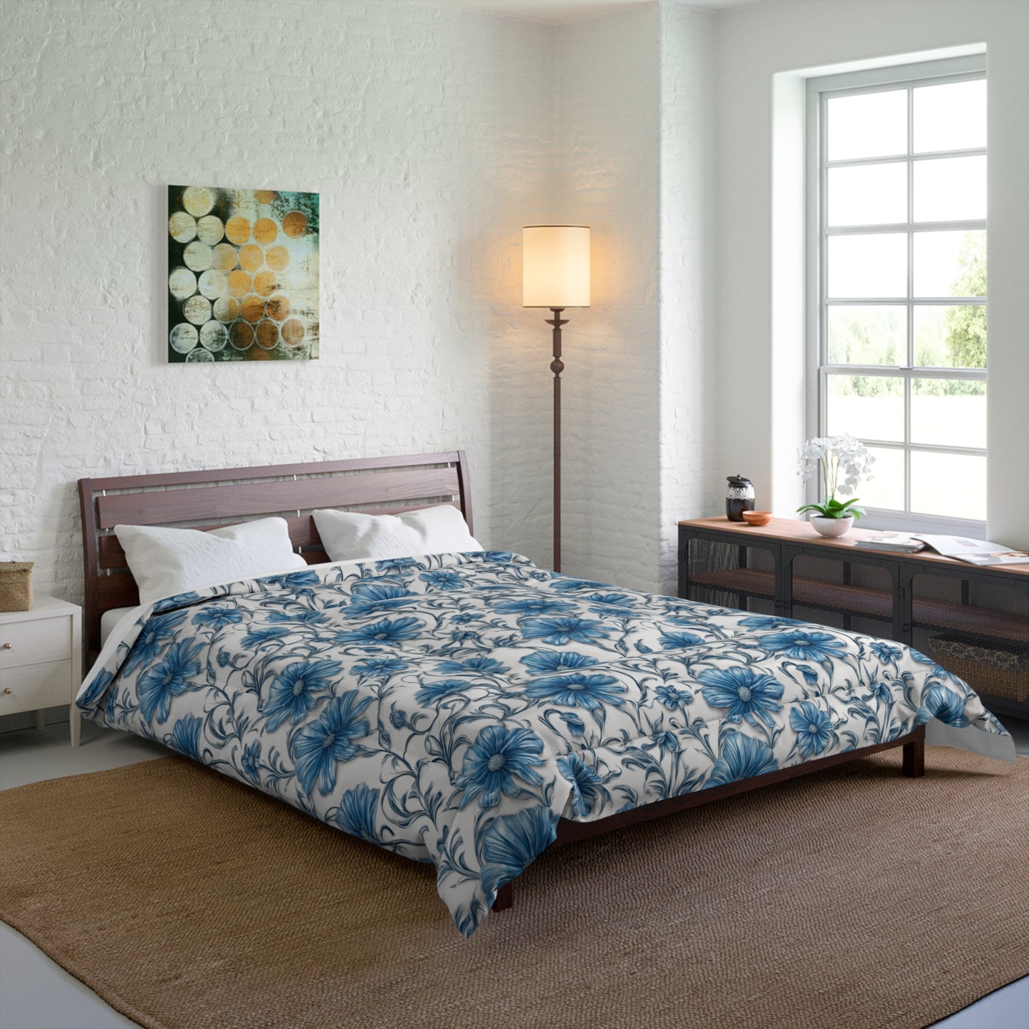 Blue Daisies Comforter