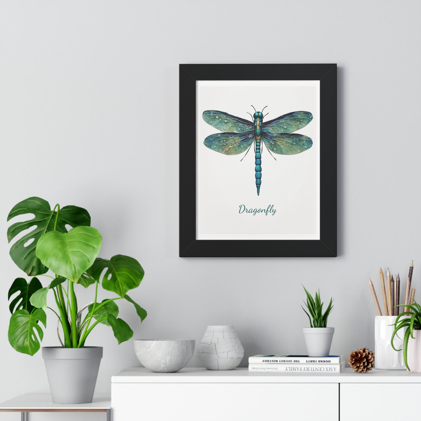 Dragonfly, Framed Vertical Poster