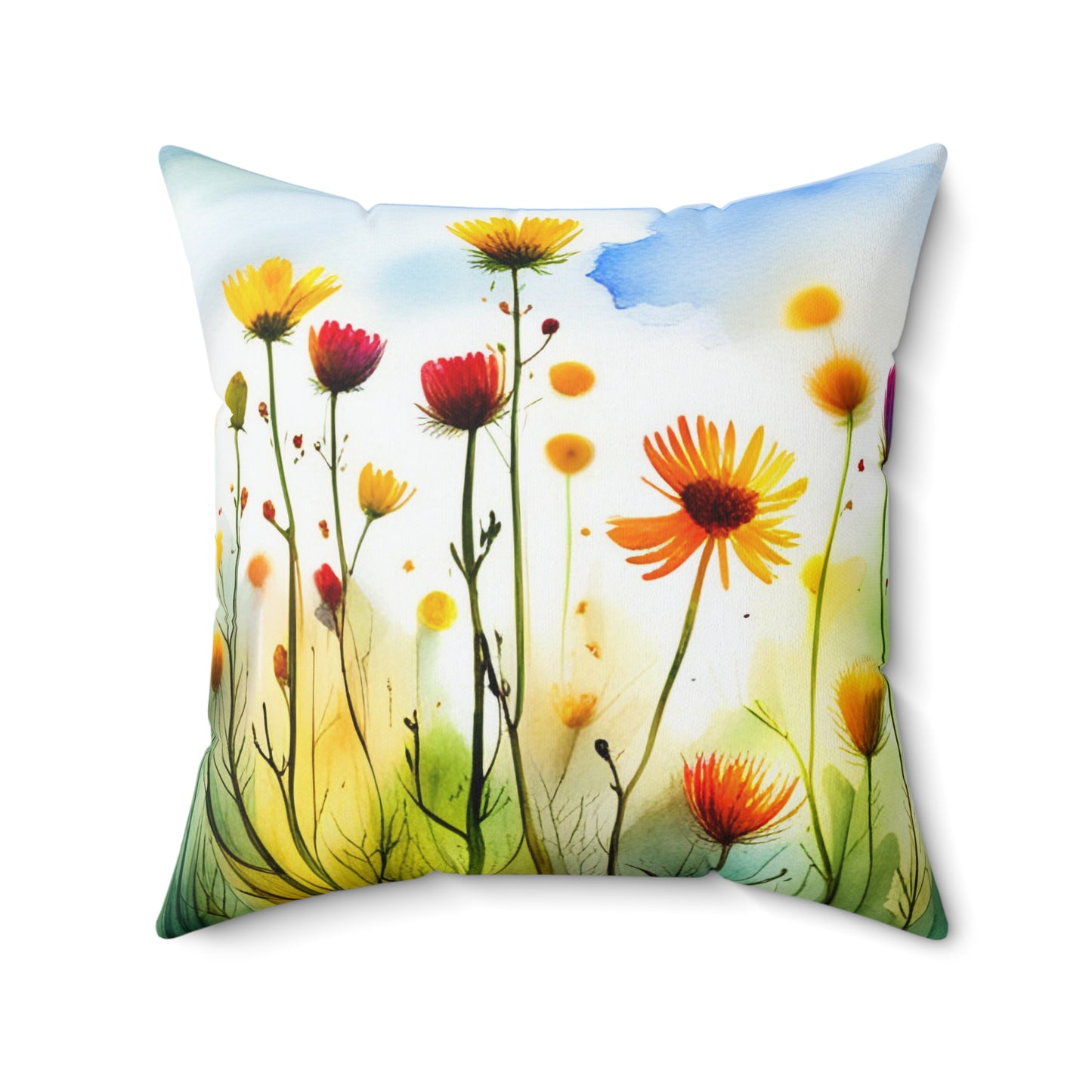 Field Flowers 6: Spun Polyester Square Pillow