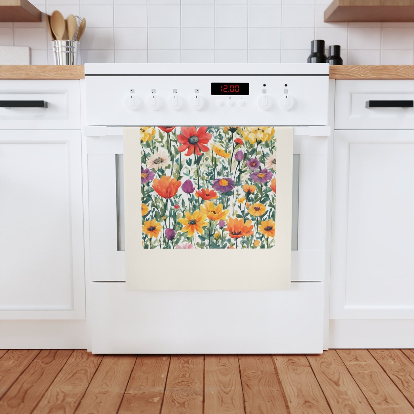 Colourful Wildflowers Cotton Tea Towel