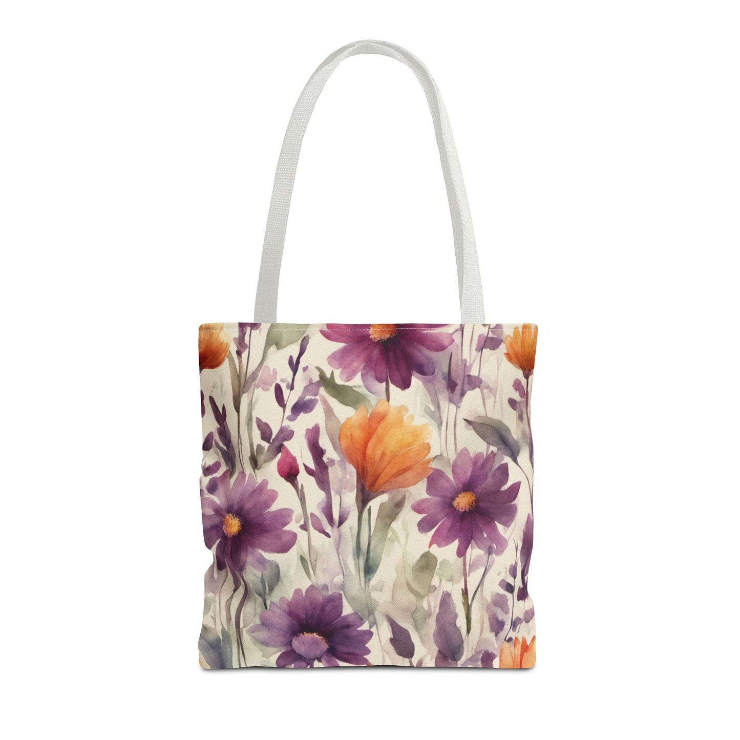 Plum and Apricot Wildflowers Tote Bag (AOP)