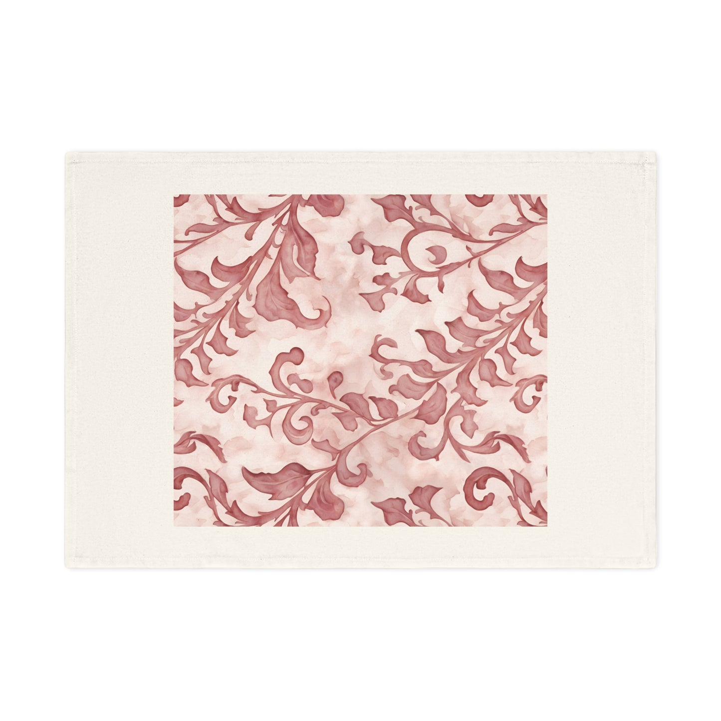 Climbing Pink Leaves, Cotton Tea Towel