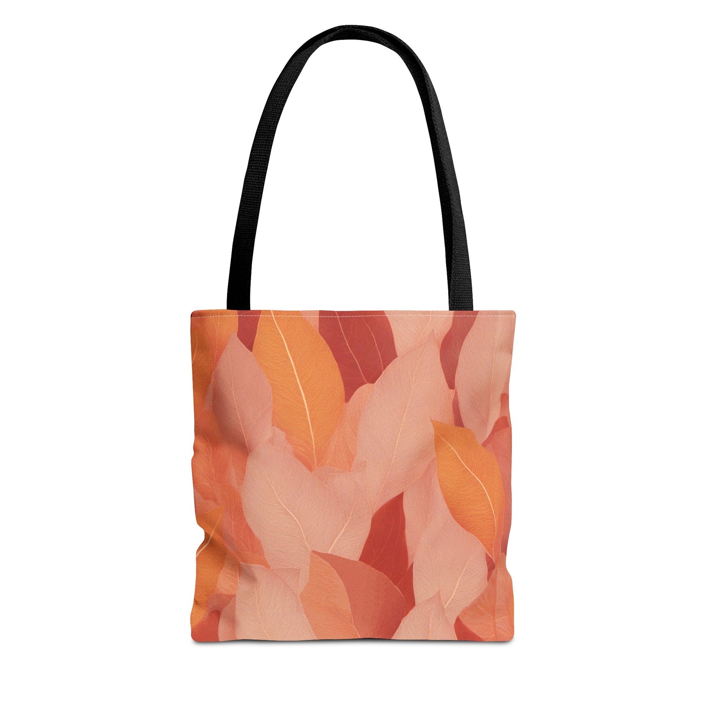 Soft Autumn Leaves in Pink, Red and Orange Tote Bag (AOP)