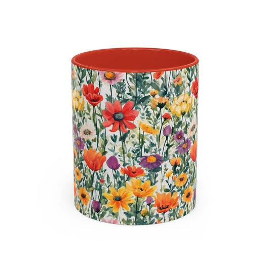 Colourful Wildflowers Coffee Mug, 11oz