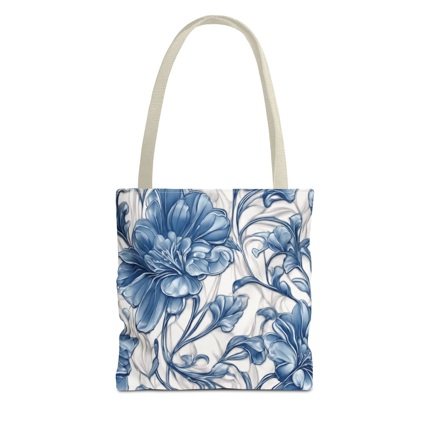 Blue & White Flowers Tote Bag (AOP)