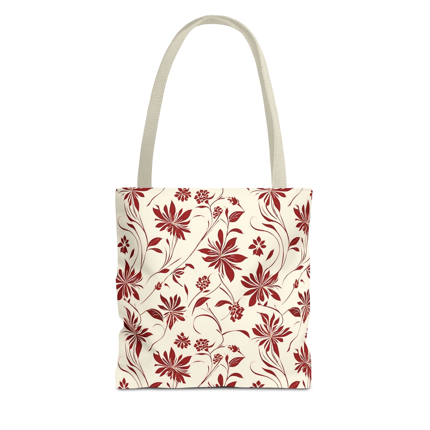 Simple Red Flower Pattern Tote Bag (AOP)