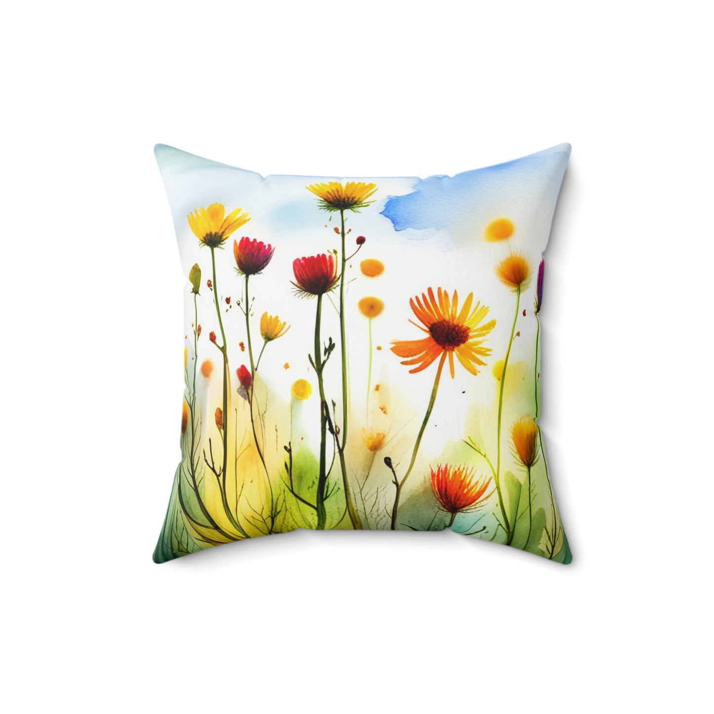 Field Flowers 6: Spun Polyester Square Pillow