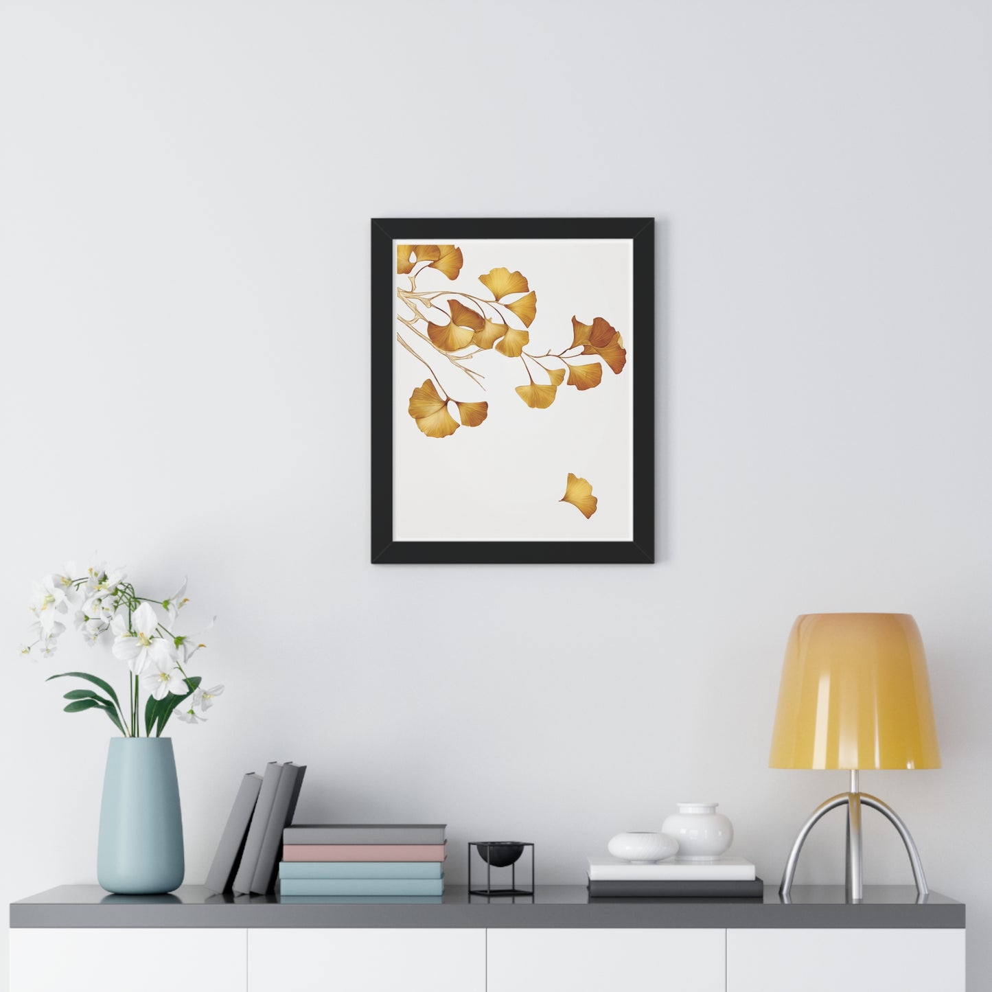 Golden Gingko Biloba, Framed Vertical Poster