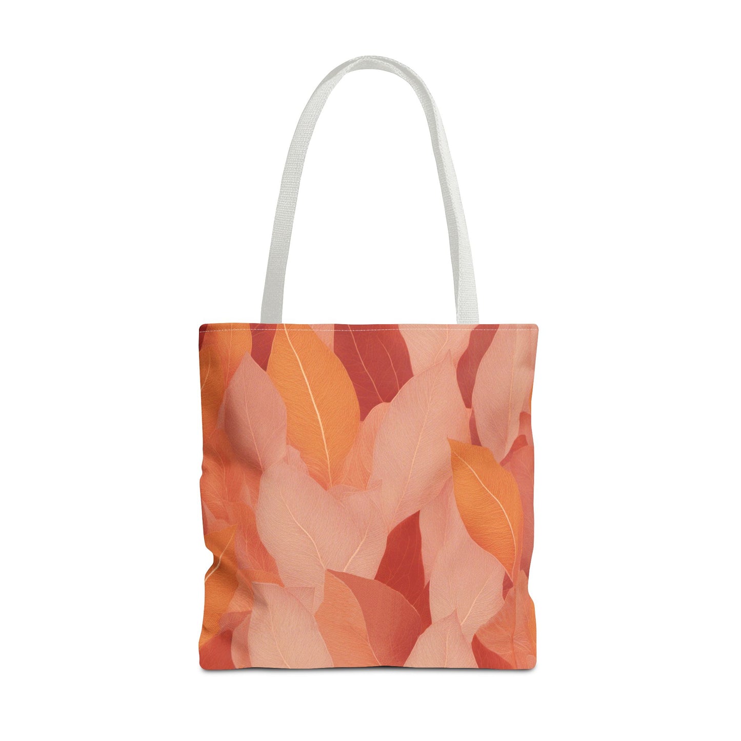 Soft Autumn Leaves in Pink, Red and Orange Tote Bag (AOP)