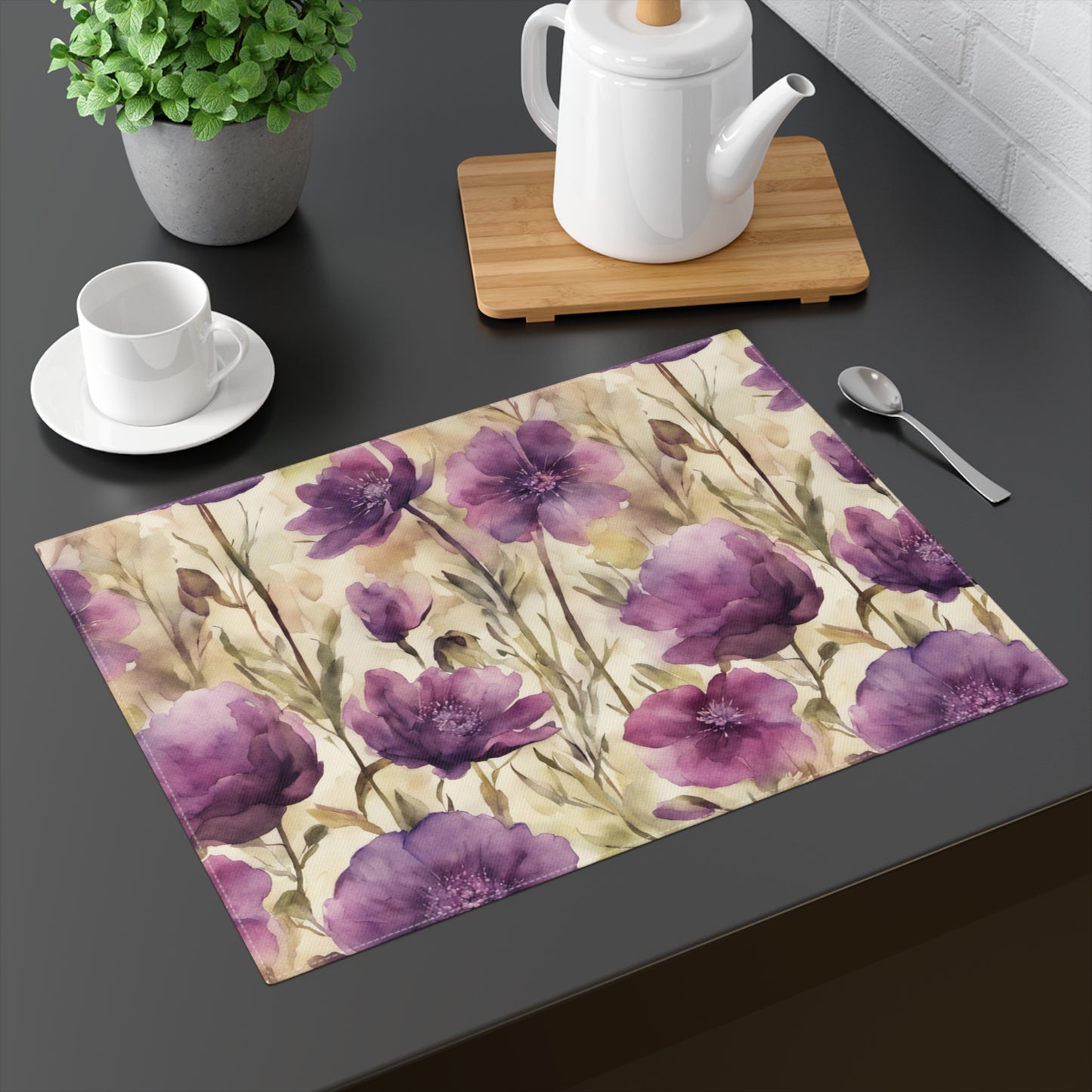 Plum Wildflowers Placemat, 1pc