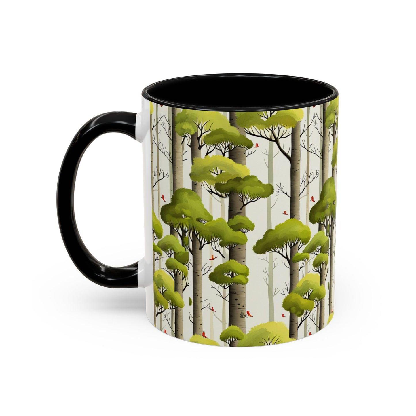 Red Birds Between the Trees Coffee Mug, 11oz